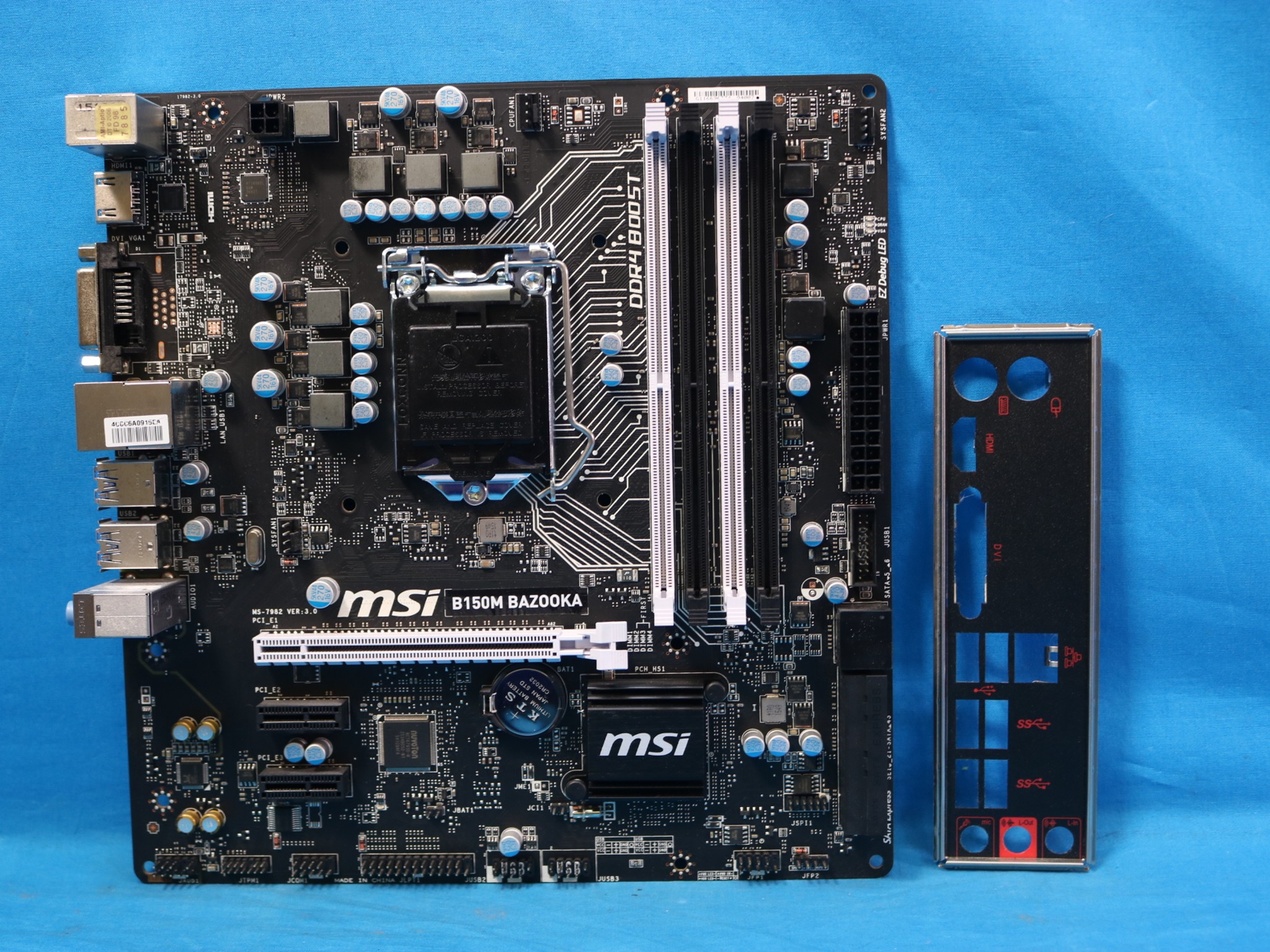 MSI B150M Bazooka Intel LGA1151/Socket H4 DDR4 MicroATX Desktop Motherboard & I/O - 4157814135