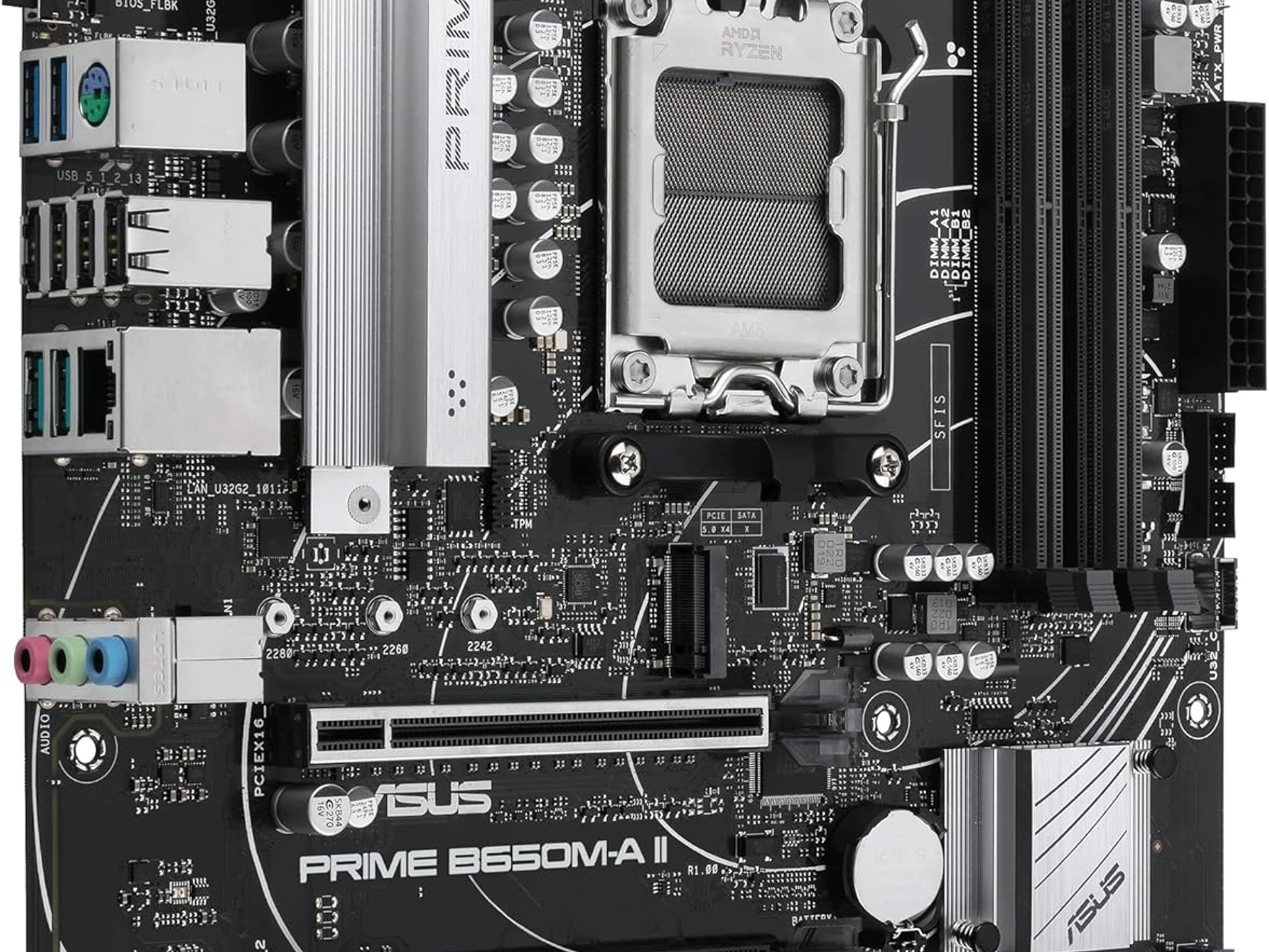 ASUS PRIME B650M-A II AMD B650 AM5 mATX Desktop Motherboard