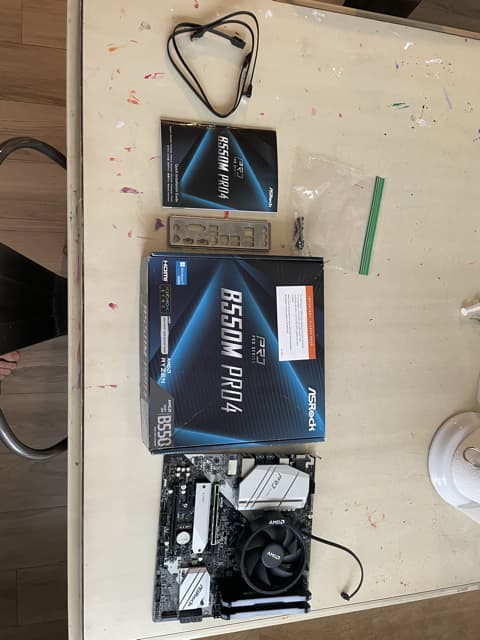 Big deal! Asrock b550 pro4 motherboard, corsair vengence 32gb ddr4 ram, and Ryzen 5 5600x...