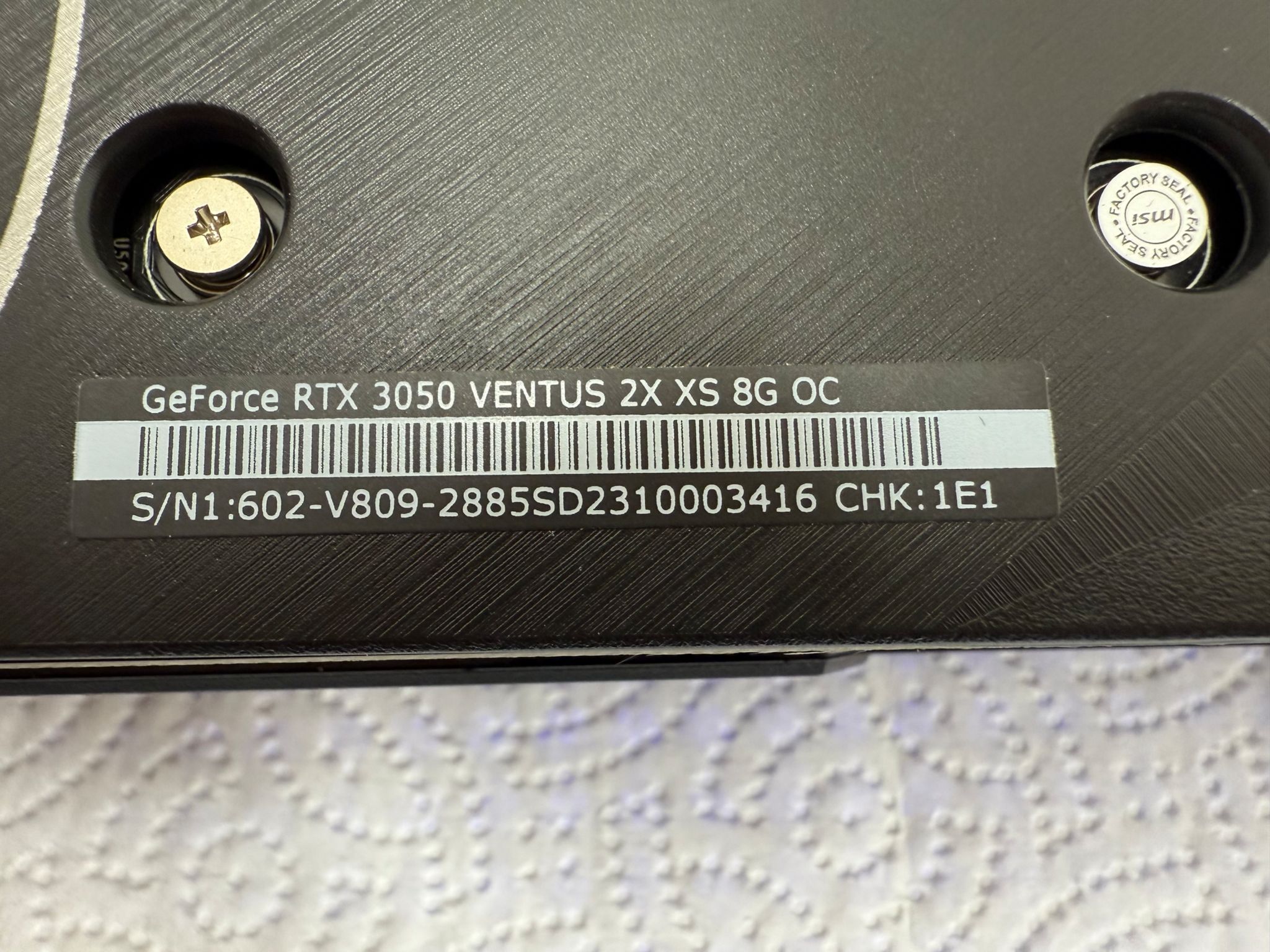 RTX 3050 pulled from customers working pc for upgrade