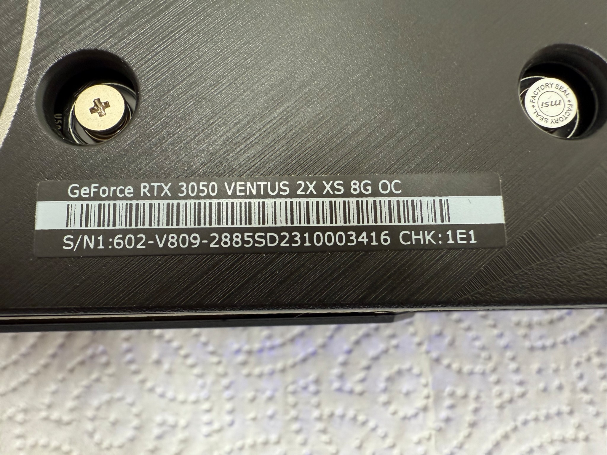 RTX 3050 pulled from customers working pc for upgrade
