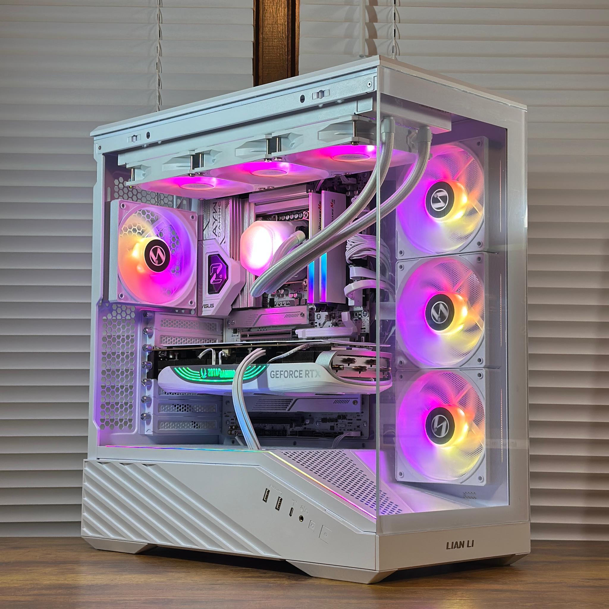 RTX 4080S 16GB | Intel Core Ultra 265KF | 48GB DDR5 | 2TB NVME | Win11 | WIFI | 4K White Gaming PC