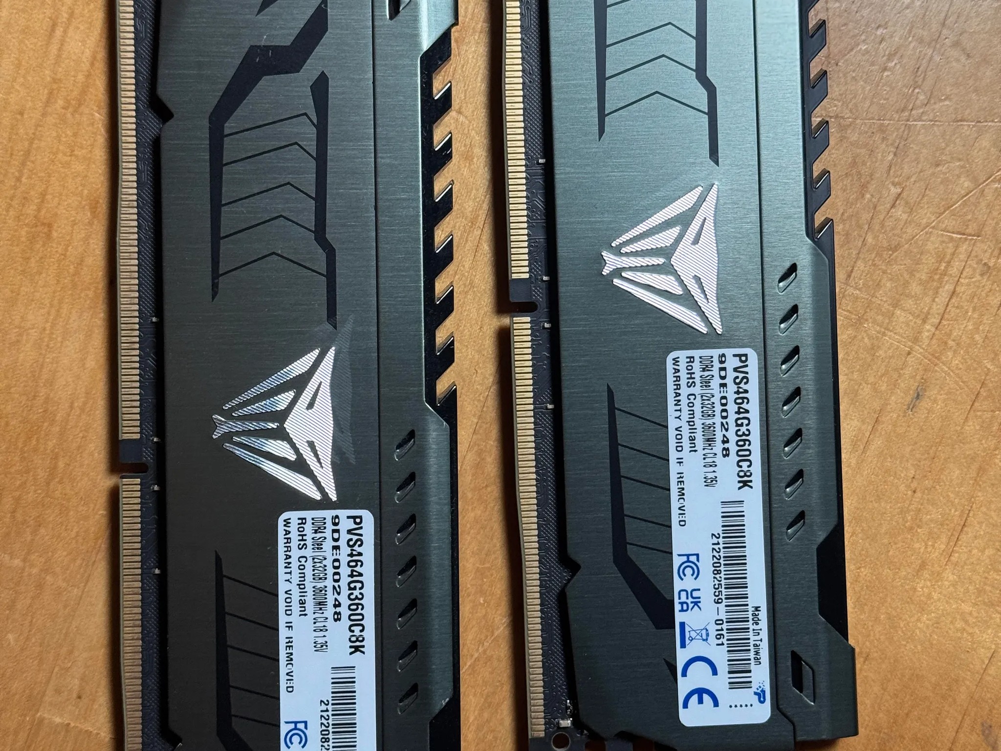 Patriot Viper Steel DDR4 RAM 64GB (2X32GB) 3600MHz CL18 UDIMM Desktop Gaming Memory Kit (USED/GOOD)