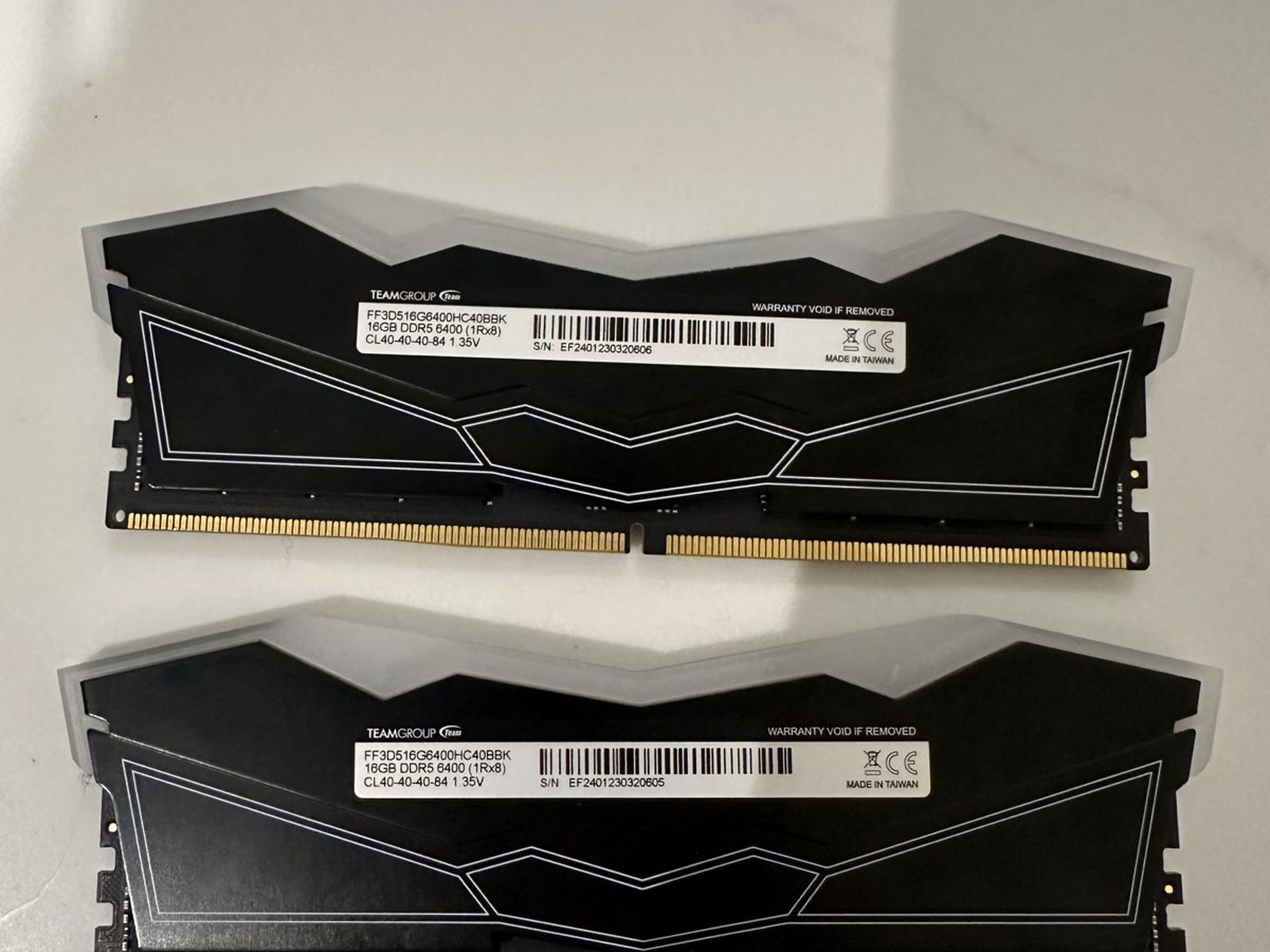 32GB (2x16GB) TeamGroup T-Force Delta RGB DDR5 6400MHz Desktop RAM - Tested Working