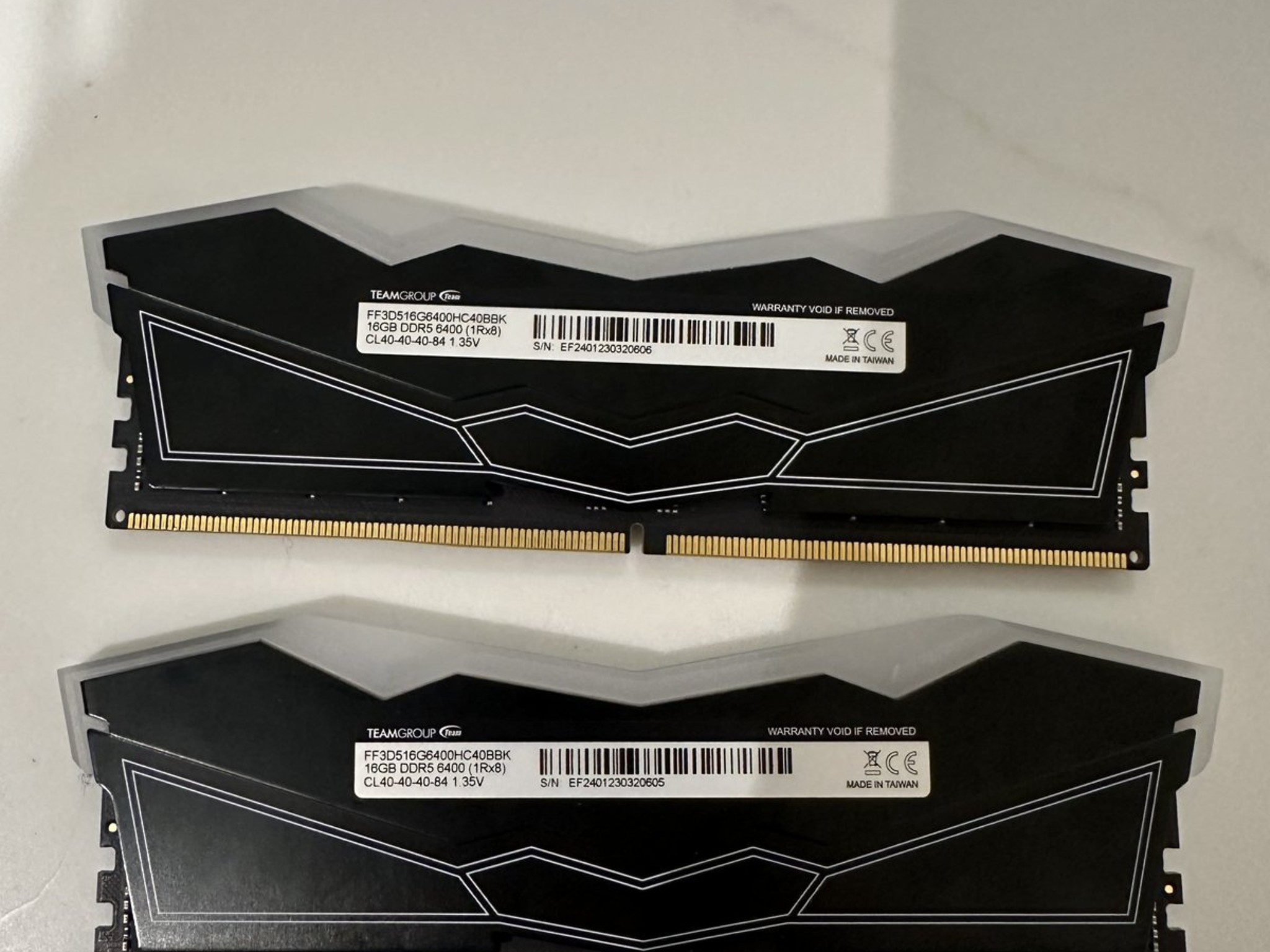 32GB (2x16GB) TeamGroup T-Force Delta RGB DDR5 6400MHz Desktop RAM - Tested Working