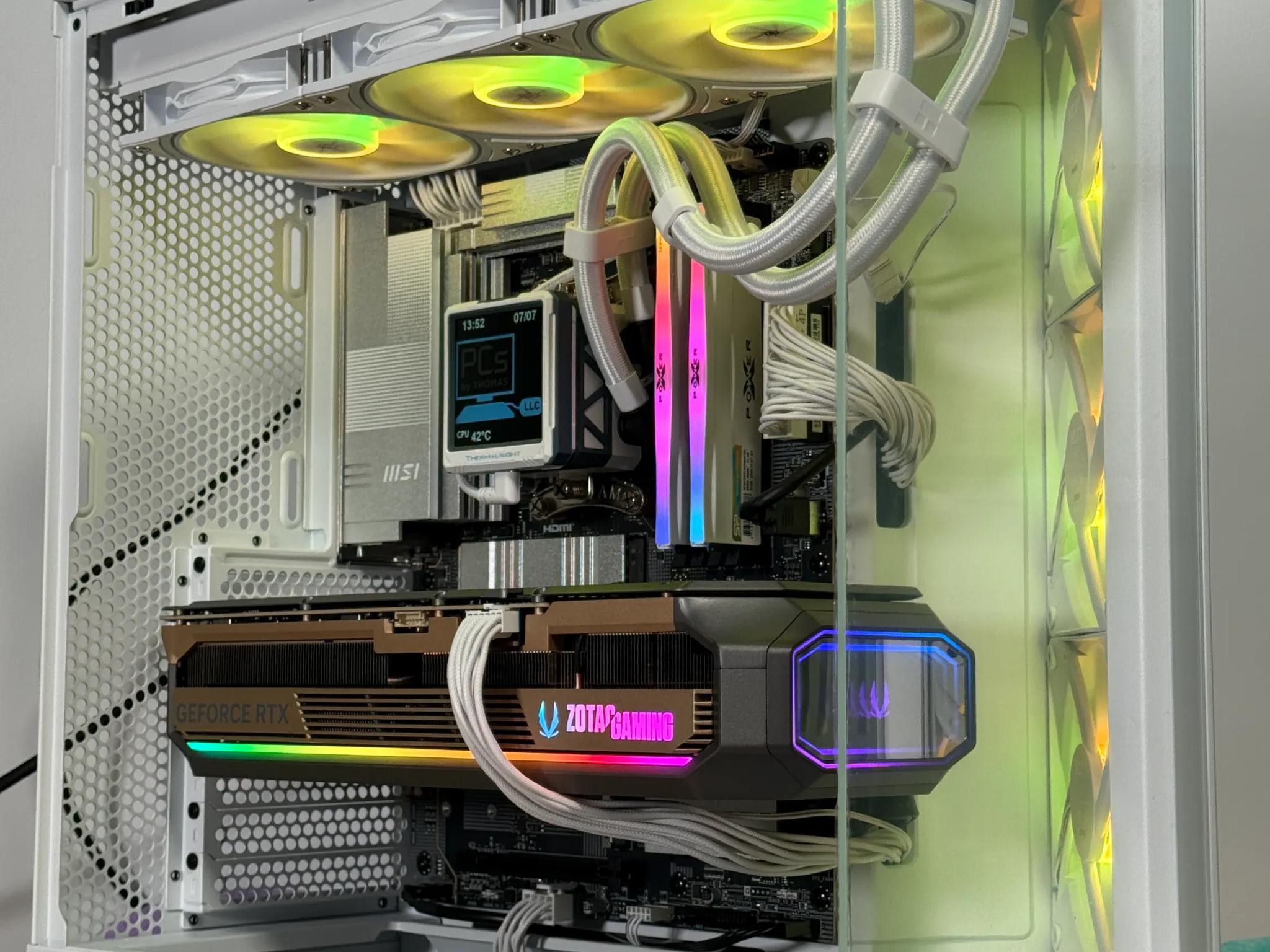 RTX 5090 Ryzen 7 9800x3d Battlestation 64gb DDR5 4TB NVME