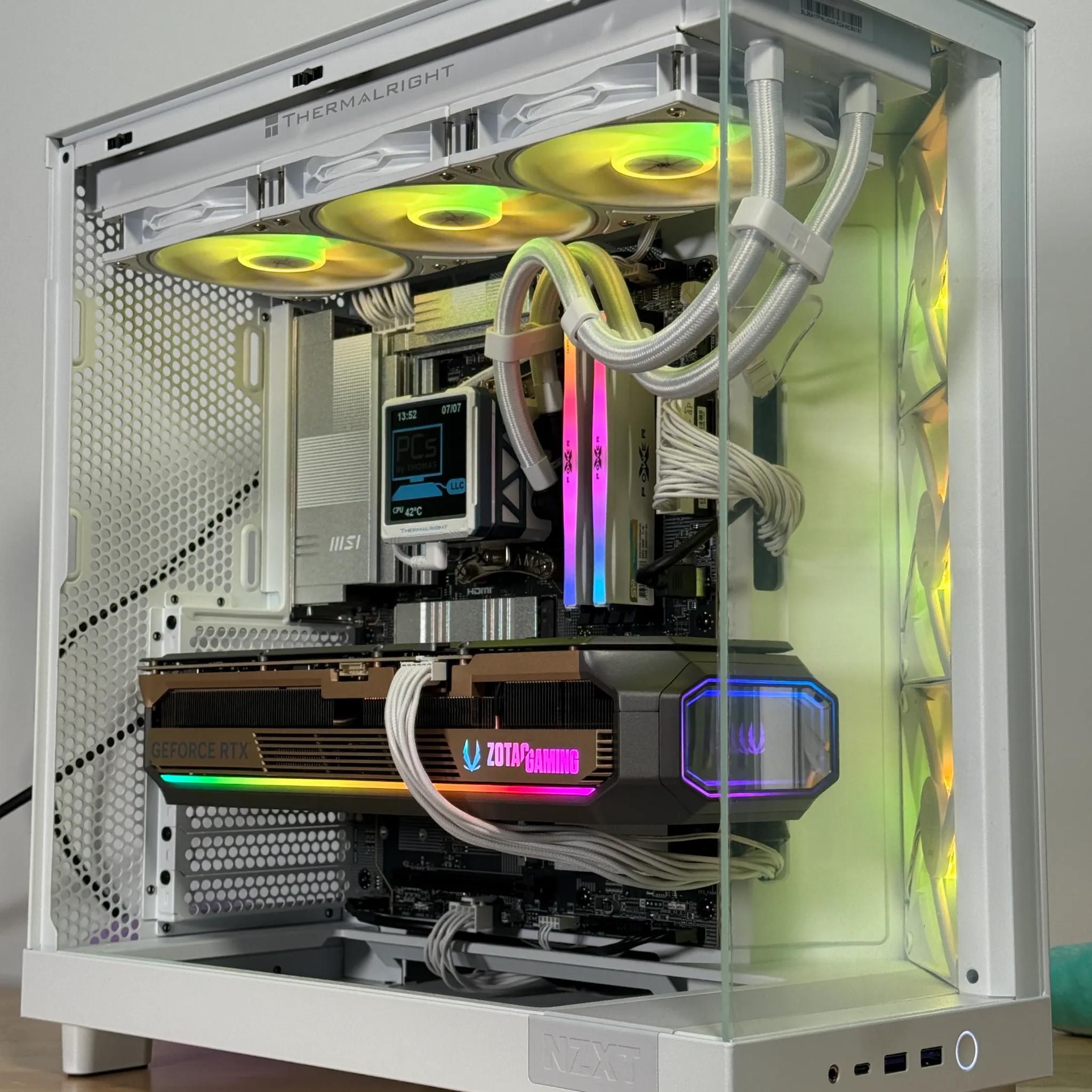 RTX 5090 Ryzen 7 9800x3d Battlestation 64gb DDR5 4TB NVME