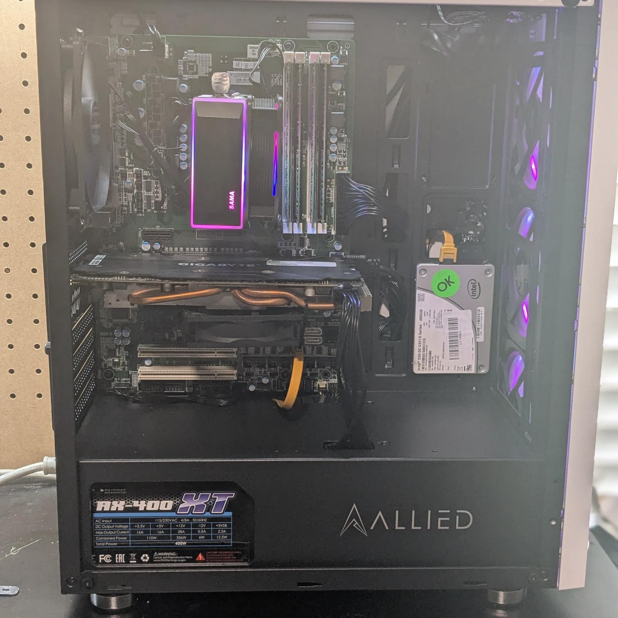 100 FPS Fortnite | 180 Day Warranty | i5-4570S, 16GB RAM, 480GB SSD, RX 480 4GB, RGB, Wifi, Win10
