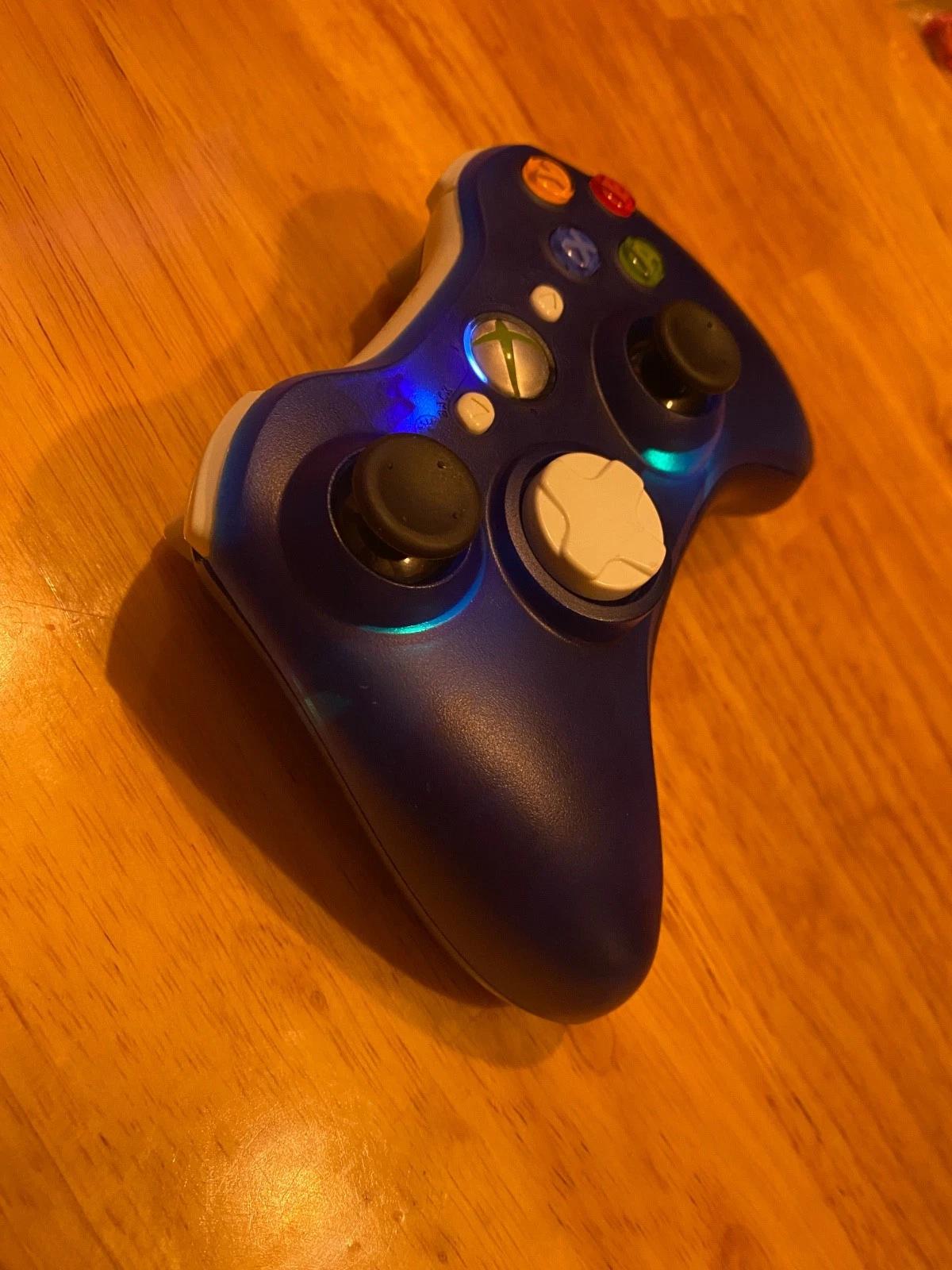 Custom Xbox 360 wireless controller | Hall effect | LEDs | BLUE | RESTORED