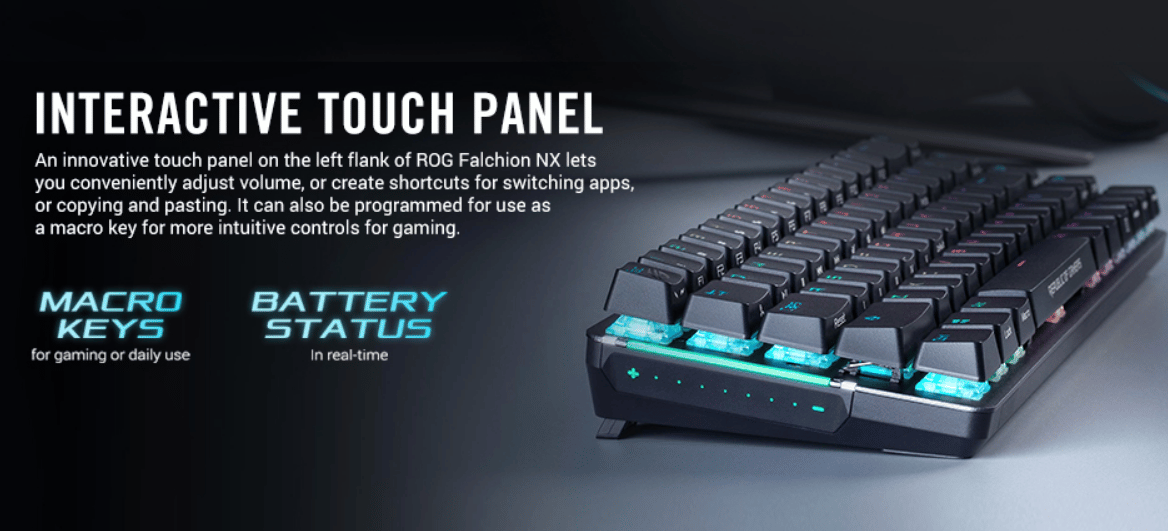 ASUS ROG Falchion NX 65% Wireless RGB Gaming Mechanical Keyboard | ROG NX Red Linear Switches
