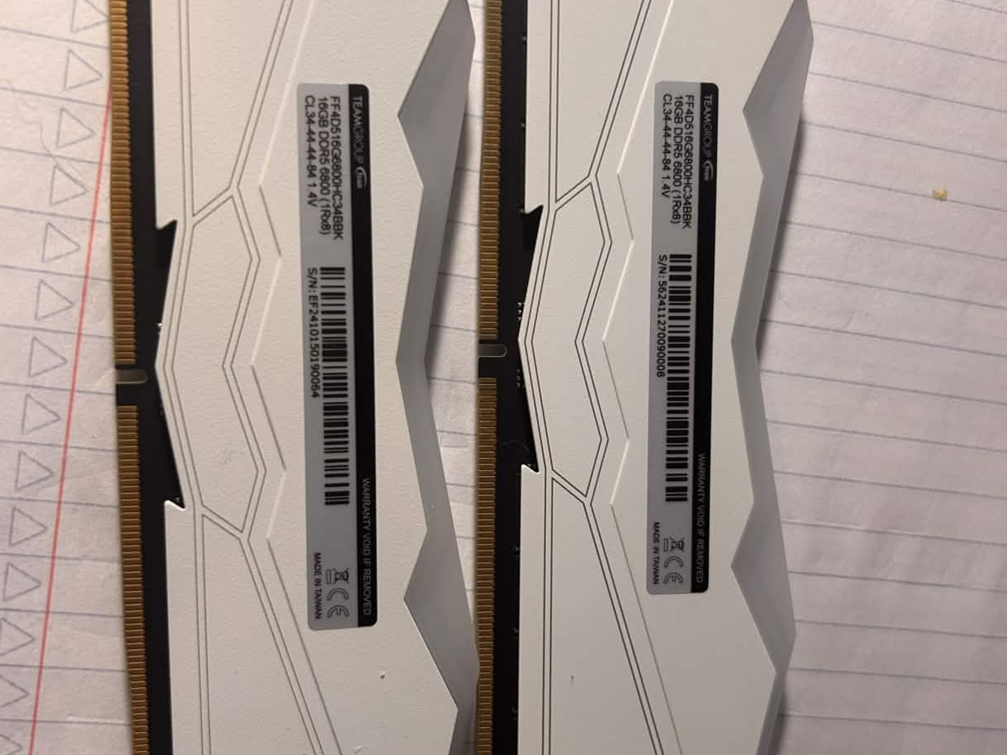 T-Force Delta RGB DDR5 RAM 2x16GB 6800MHz