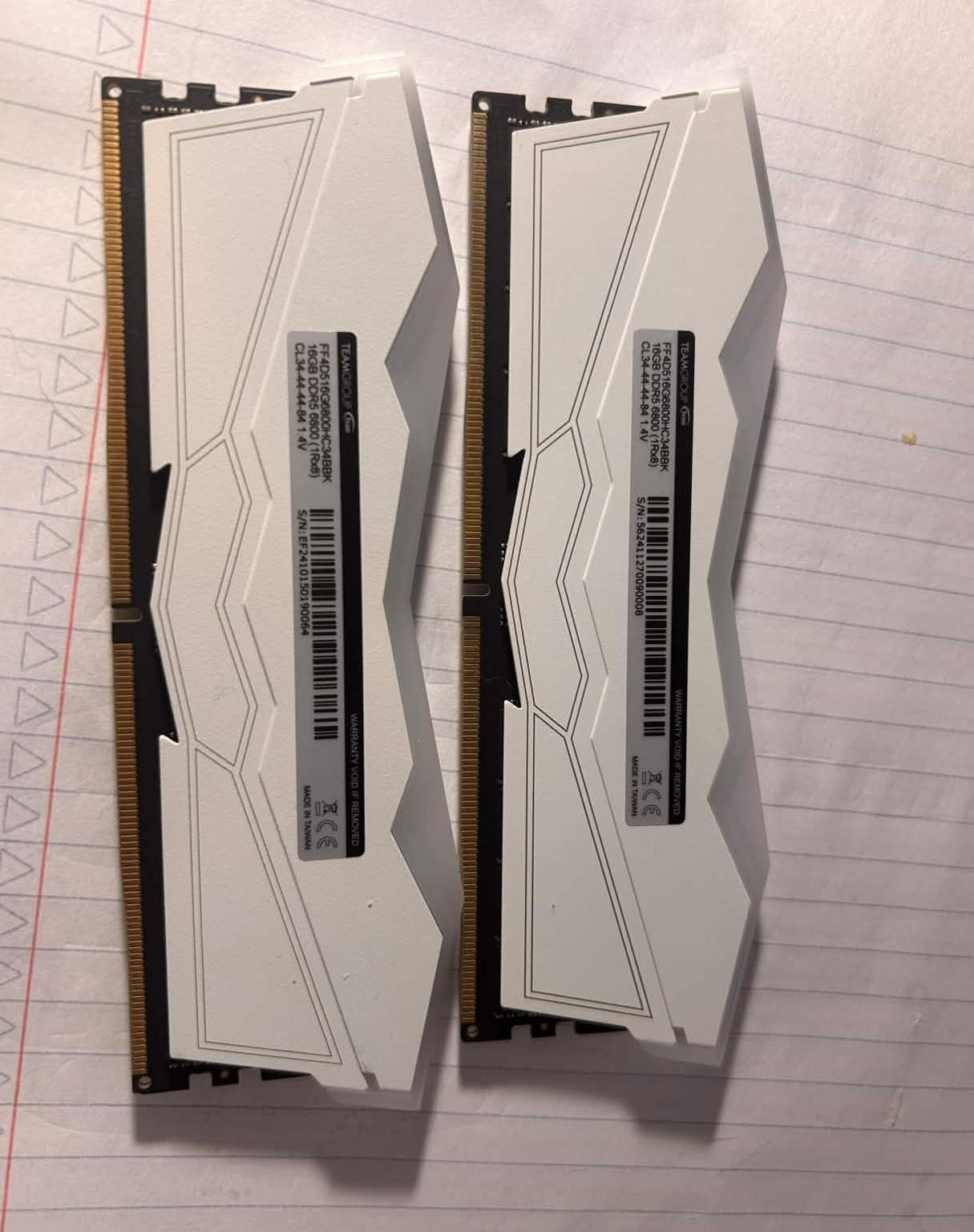 T-Force Delta RGB DDR5 RAM 2x16GB 6800MHz