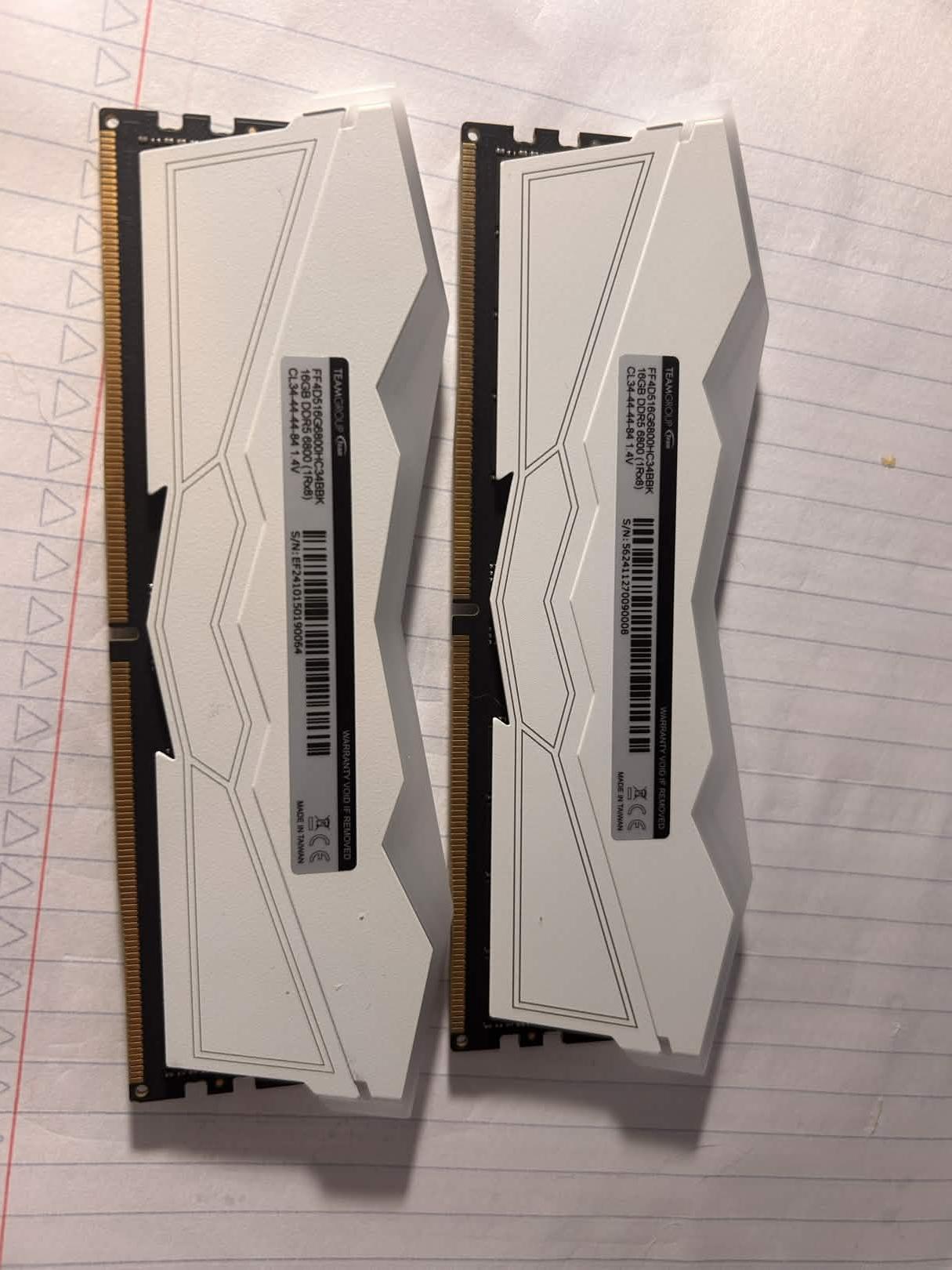 T-Force Delta RGB DDR5 RAM 2x16GB 6800MHz