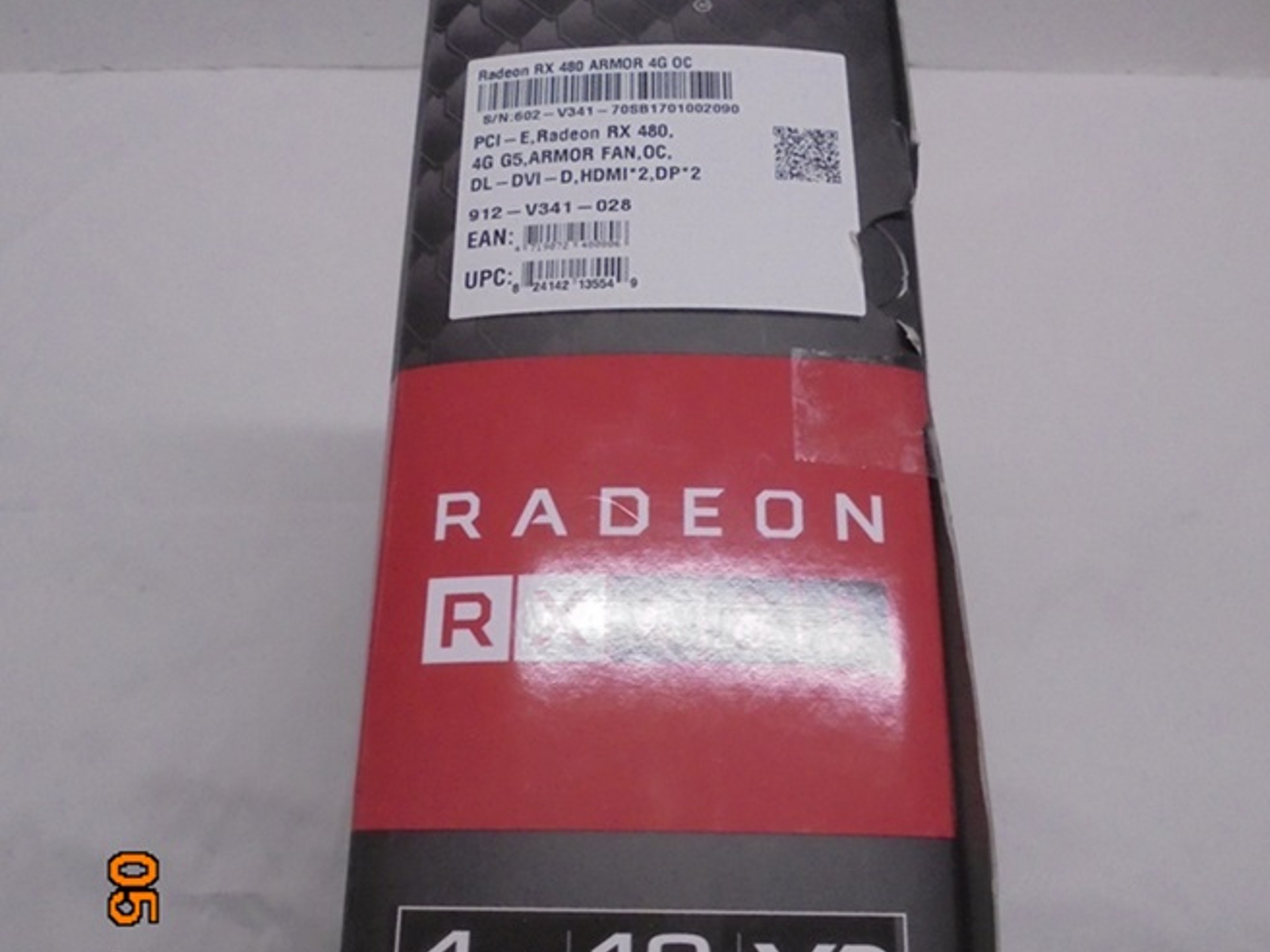 MSI RX 480 Armor 4GB OC/Like New/Open Box Condition