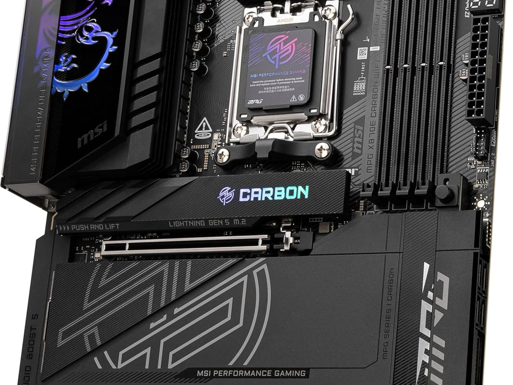 MPG X870E CARBON WIFI AMD AM5 DDR5 ATX Desktop Motherboard