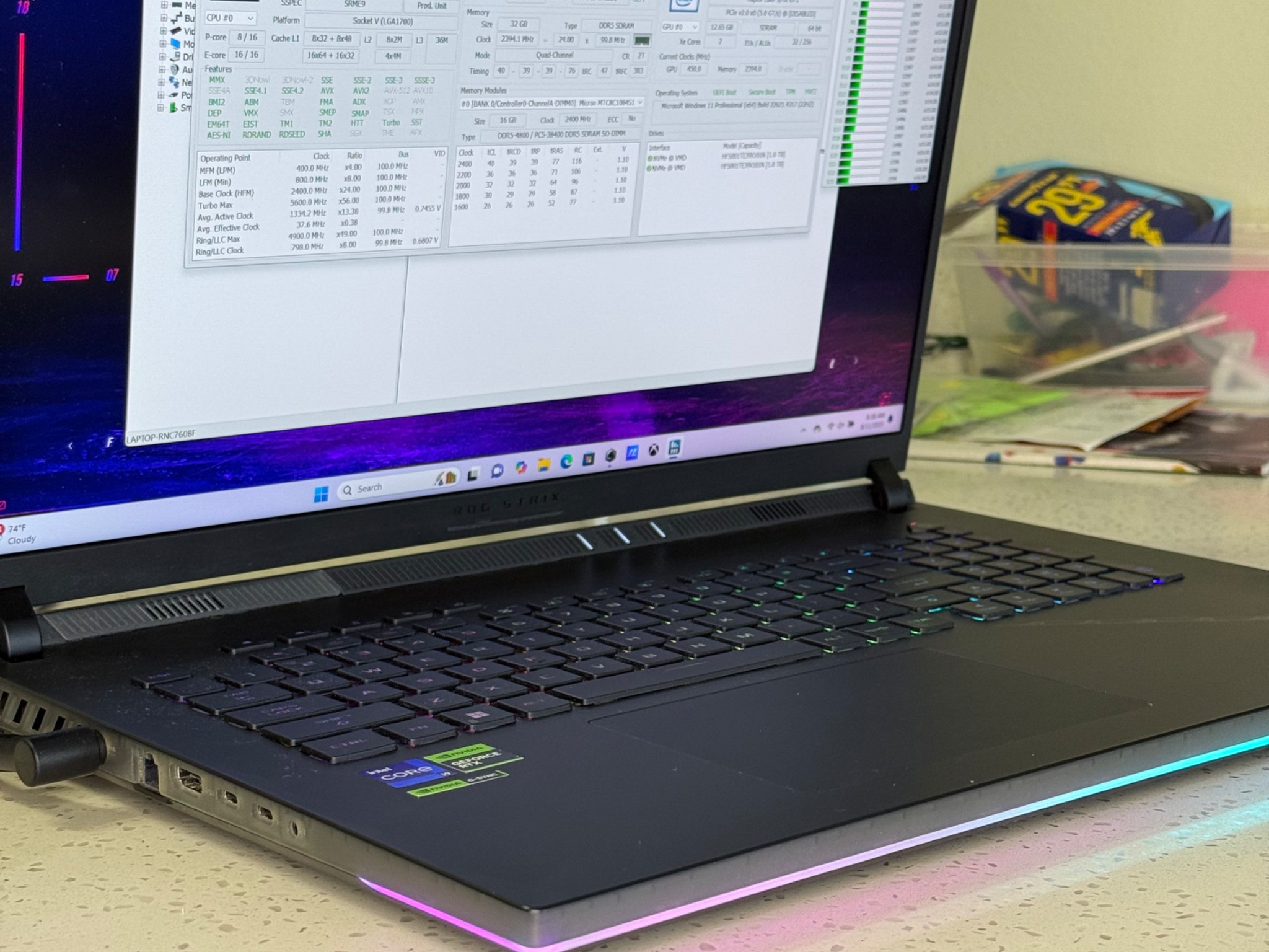 ROG Scar 18 i9 13980HX RTX 4090 1 TB NVME SSD (Raid0) Great condition