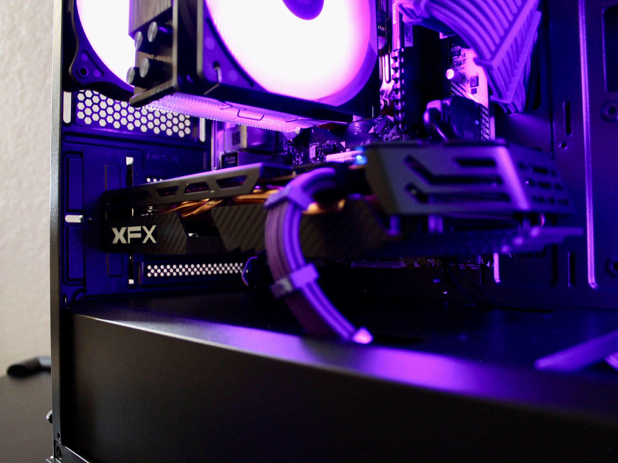 Purple Shadow! Awesome Gaming PC | Ryzen 5 2600 | XFX 580 8GB | 16GB DDR4 | 512GB M.2 | W11 + WiFi |