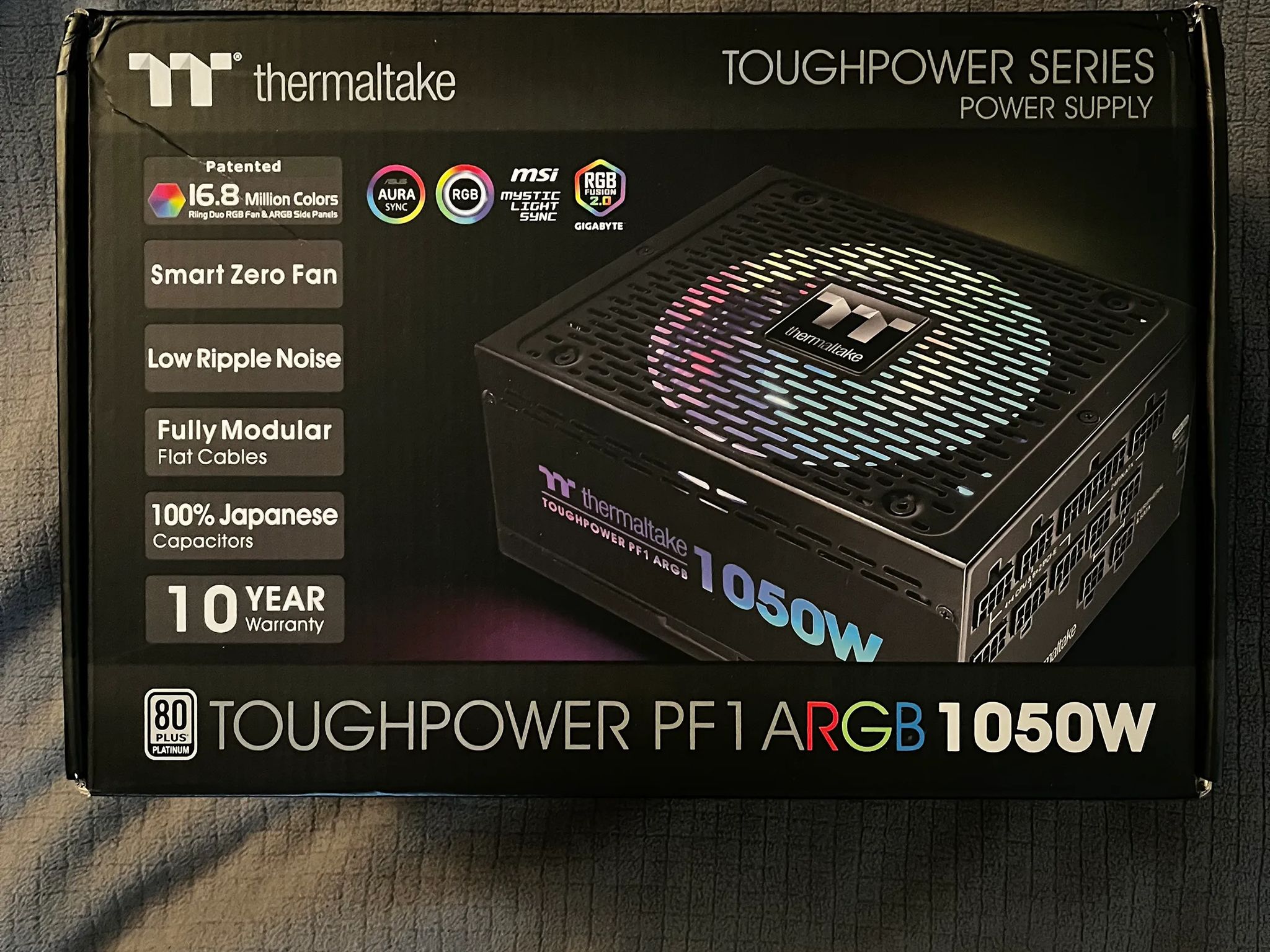 Thermaltake TOUGHTPOWER PF1 ARGB 1050W PSU Platinum rated