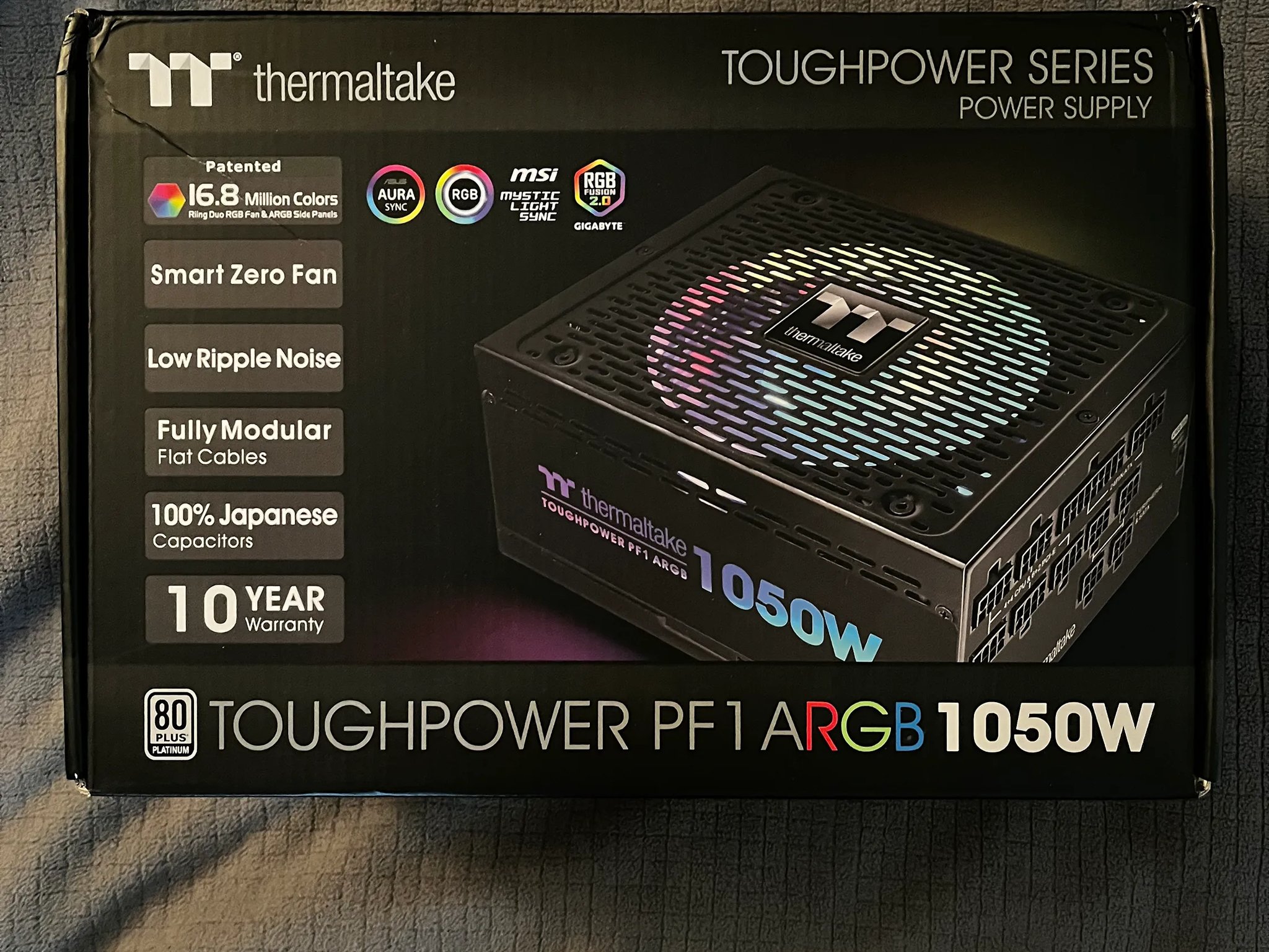 Thermaltake TOUGHTPOWER PF1 ARGB 1050W PSU Platinum rated