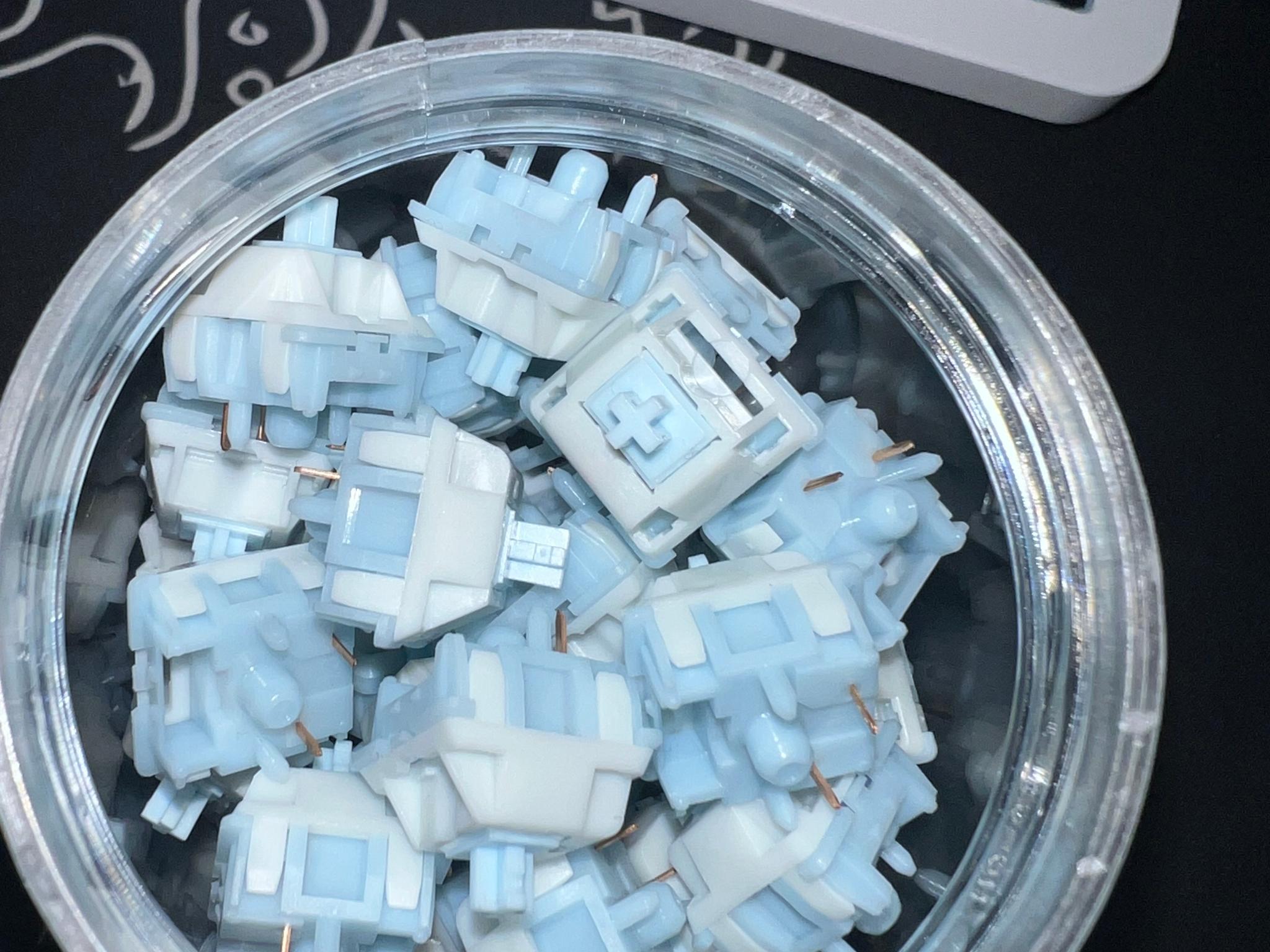 Kinetic Labs Cloud Water V2 Keyboard Switches & Fekker White MarbleKeyboard Switches Bundle