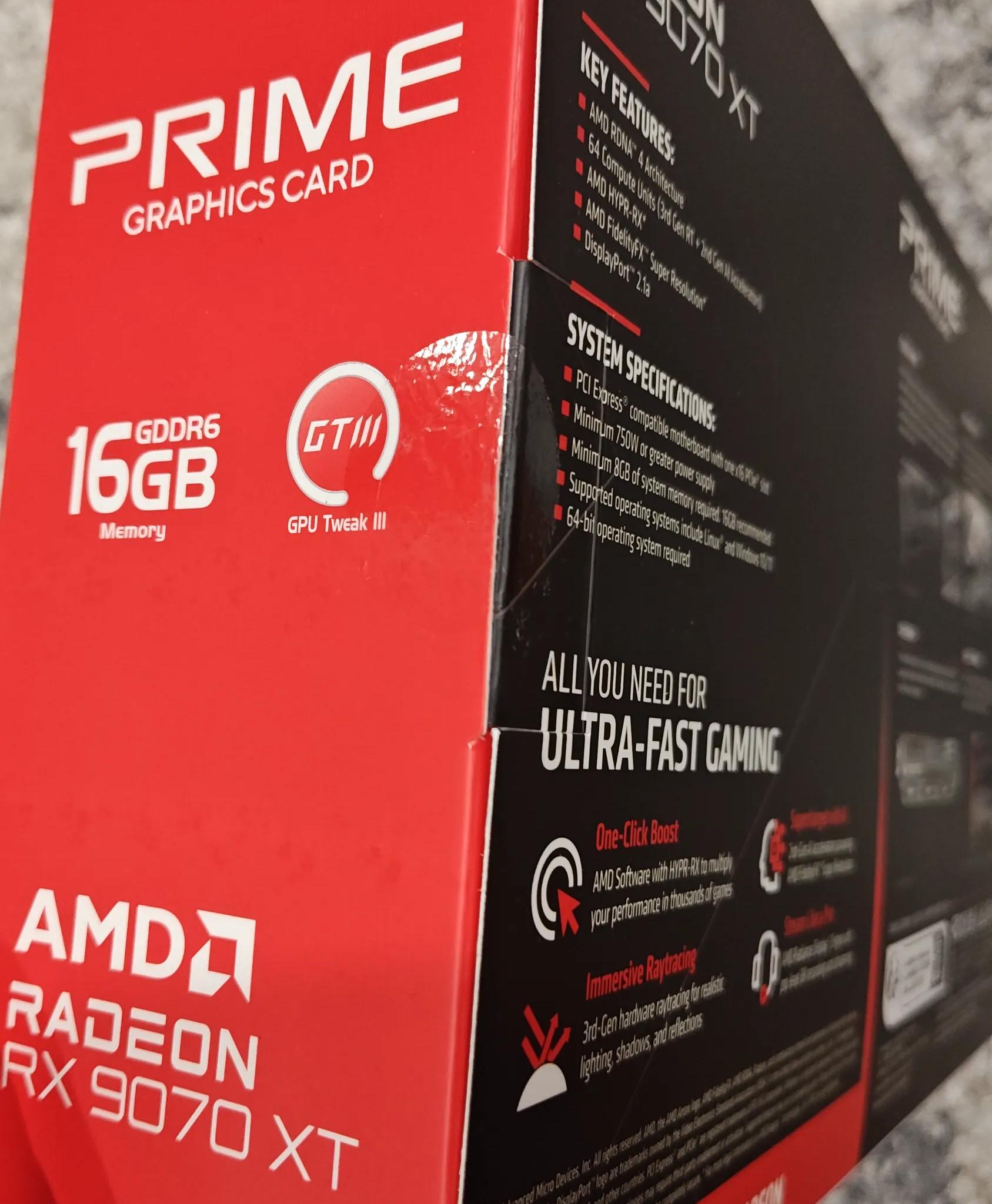 NEW Asus Prime Radeon RX 9070XT