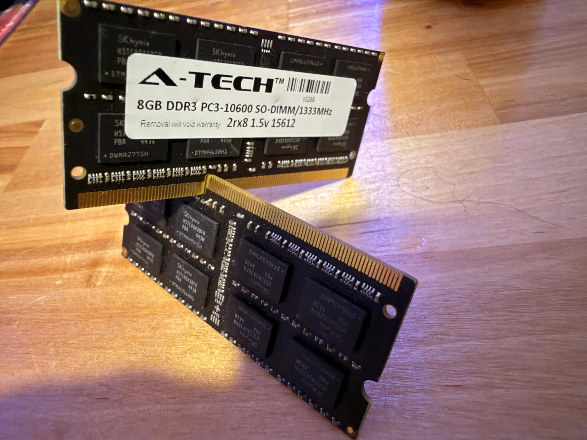 A-Tech 8GB DDR3 pc3-10600 SO-DIMM/1333Mz
