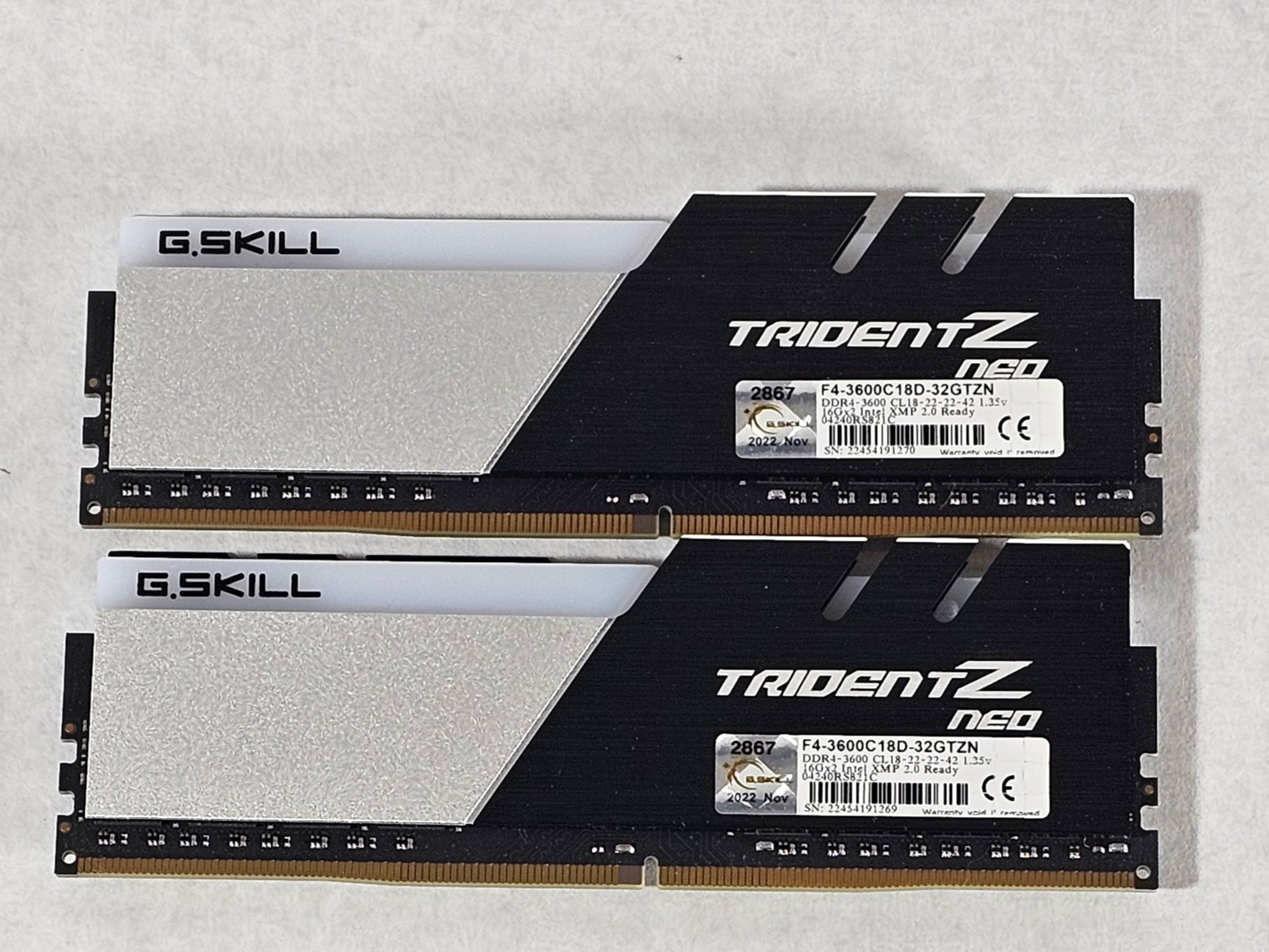 32GB DDR4 (2x16GB) 610 3600MT/s G.Skill Trident Z RGB