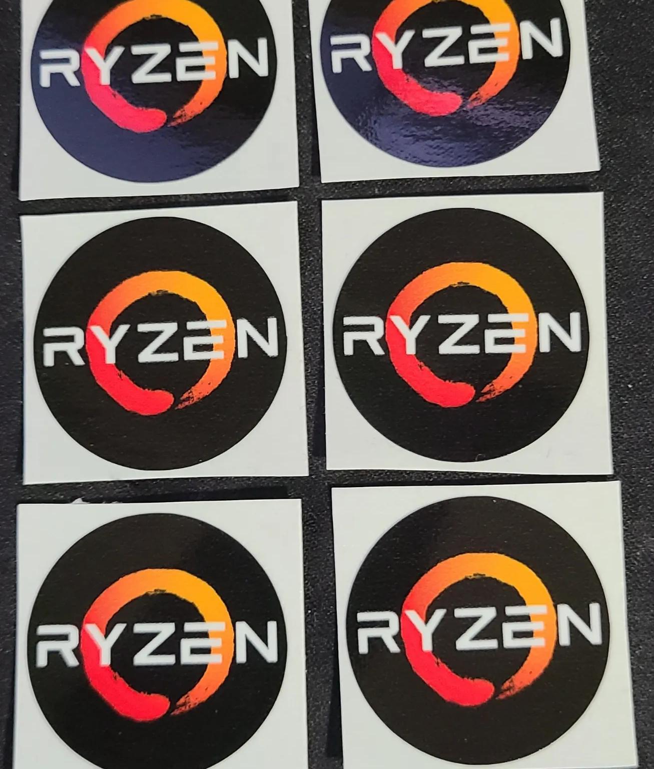 AMD Ryzen Circle 37mm Fan Decals 10 pack
