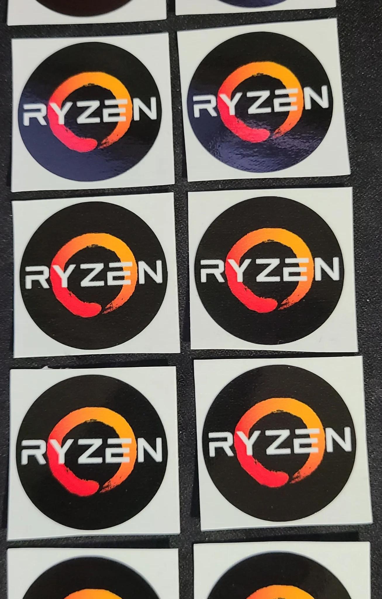 AMD Ryzen Circle 37mm Fan Decals 10 pack