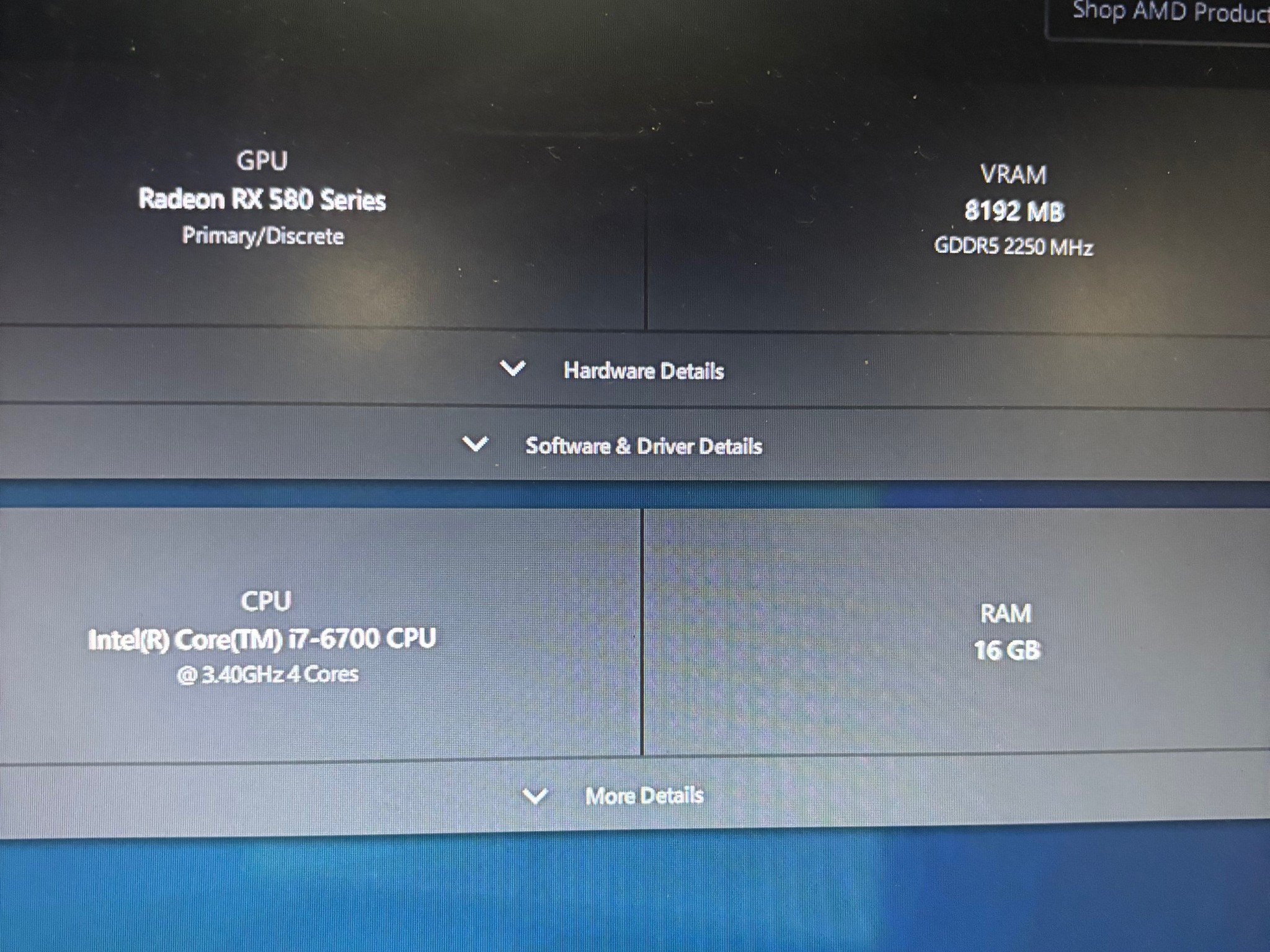 Gaming PC I7-6700 RX 580