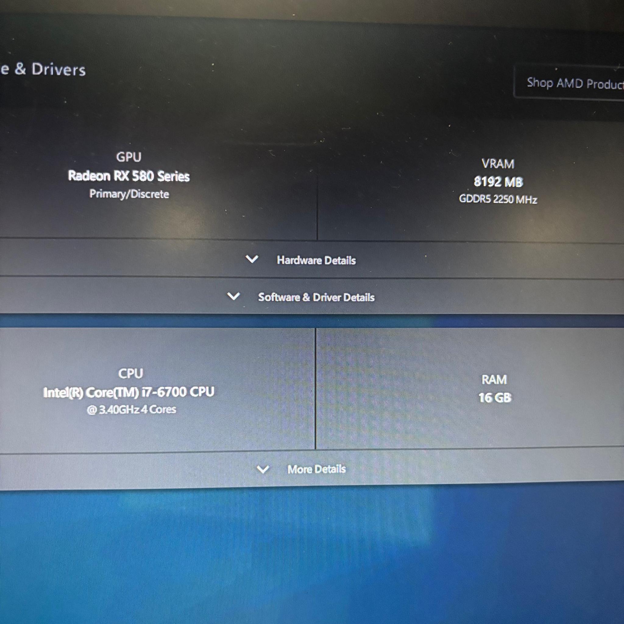 Gaming PC I7-6700 RX 580