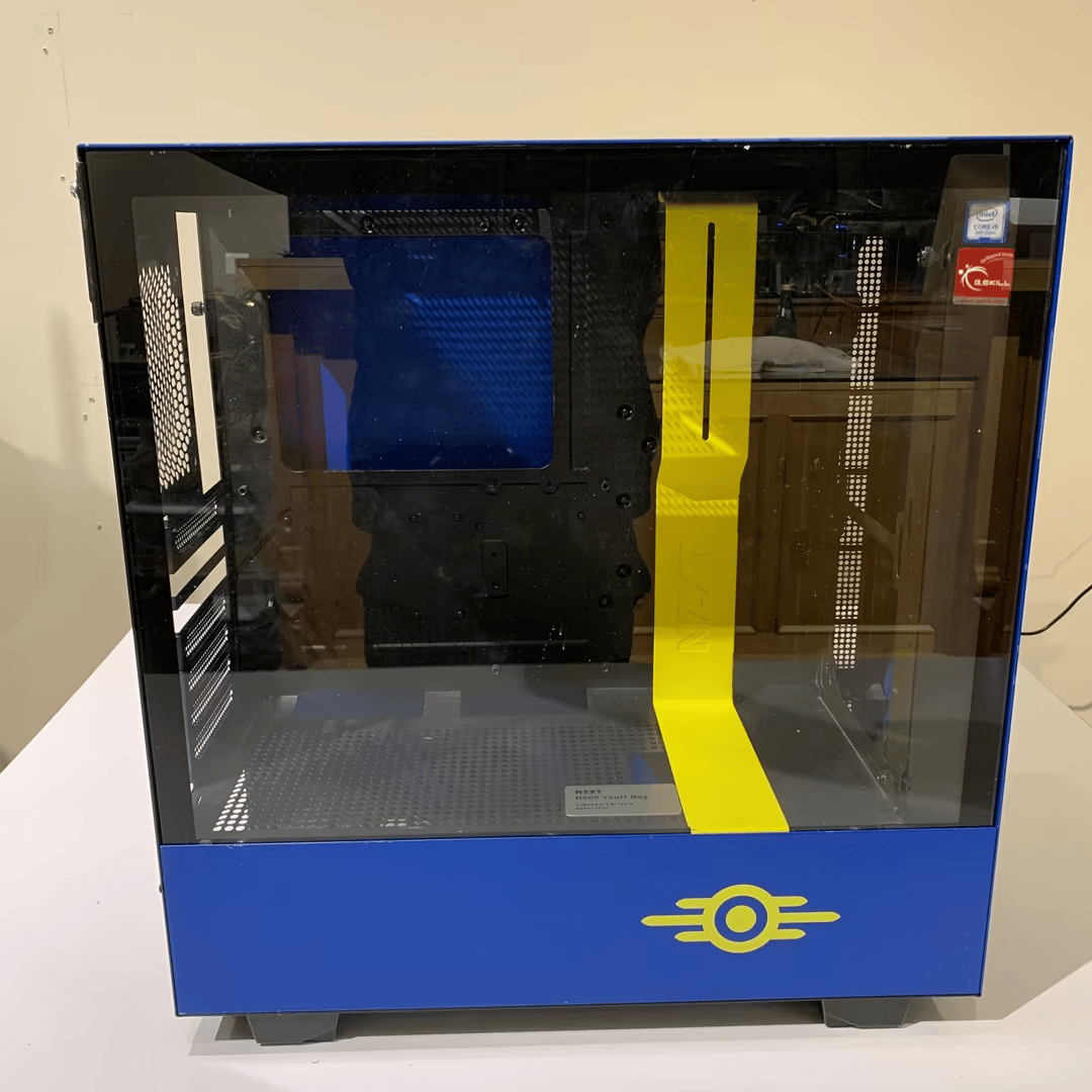 NZXT H500 Vault Boy PC case + motherboard (for parts)