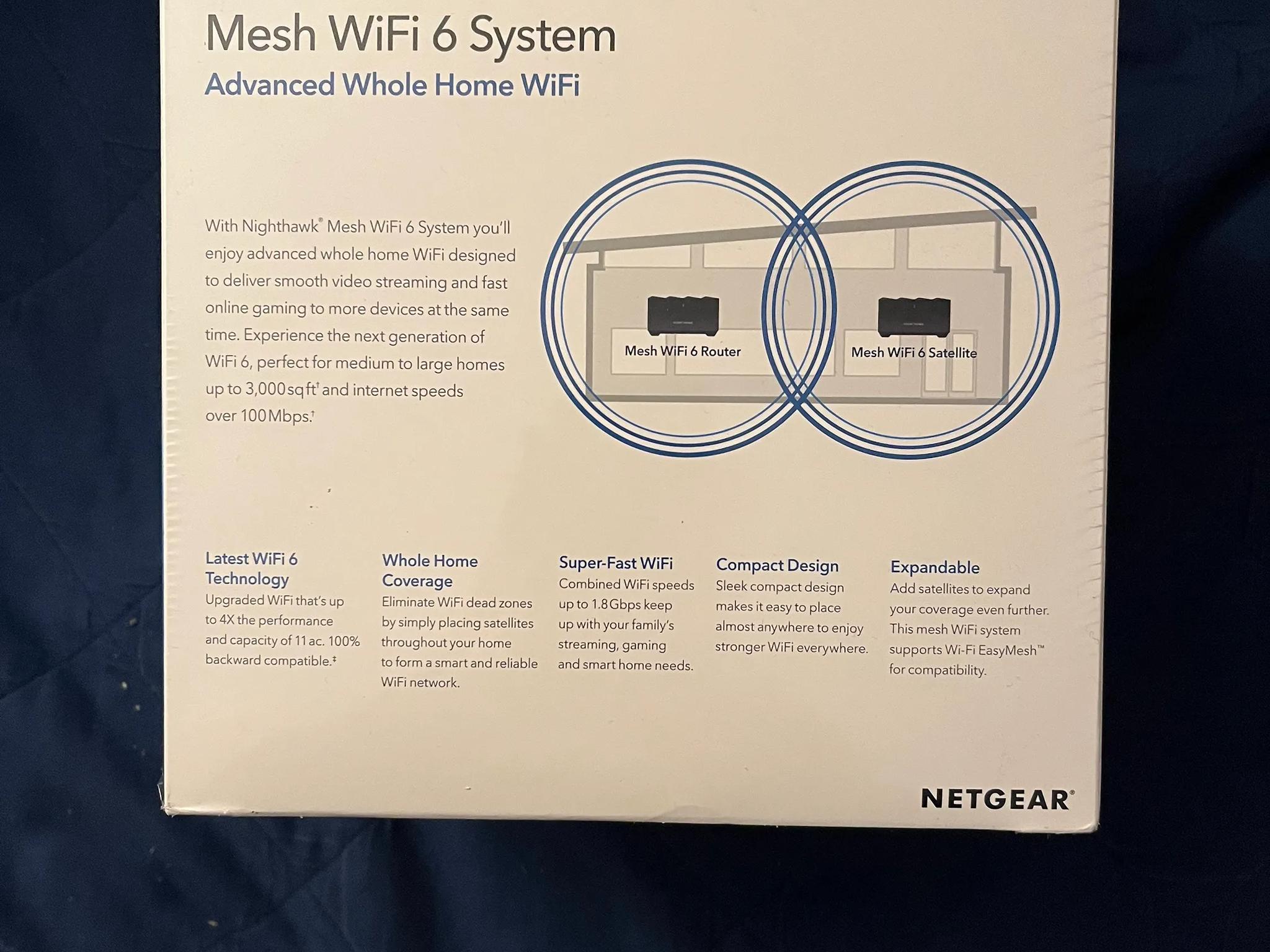 Netgear Nighthawk Mesh WiFi 6 System AX1800