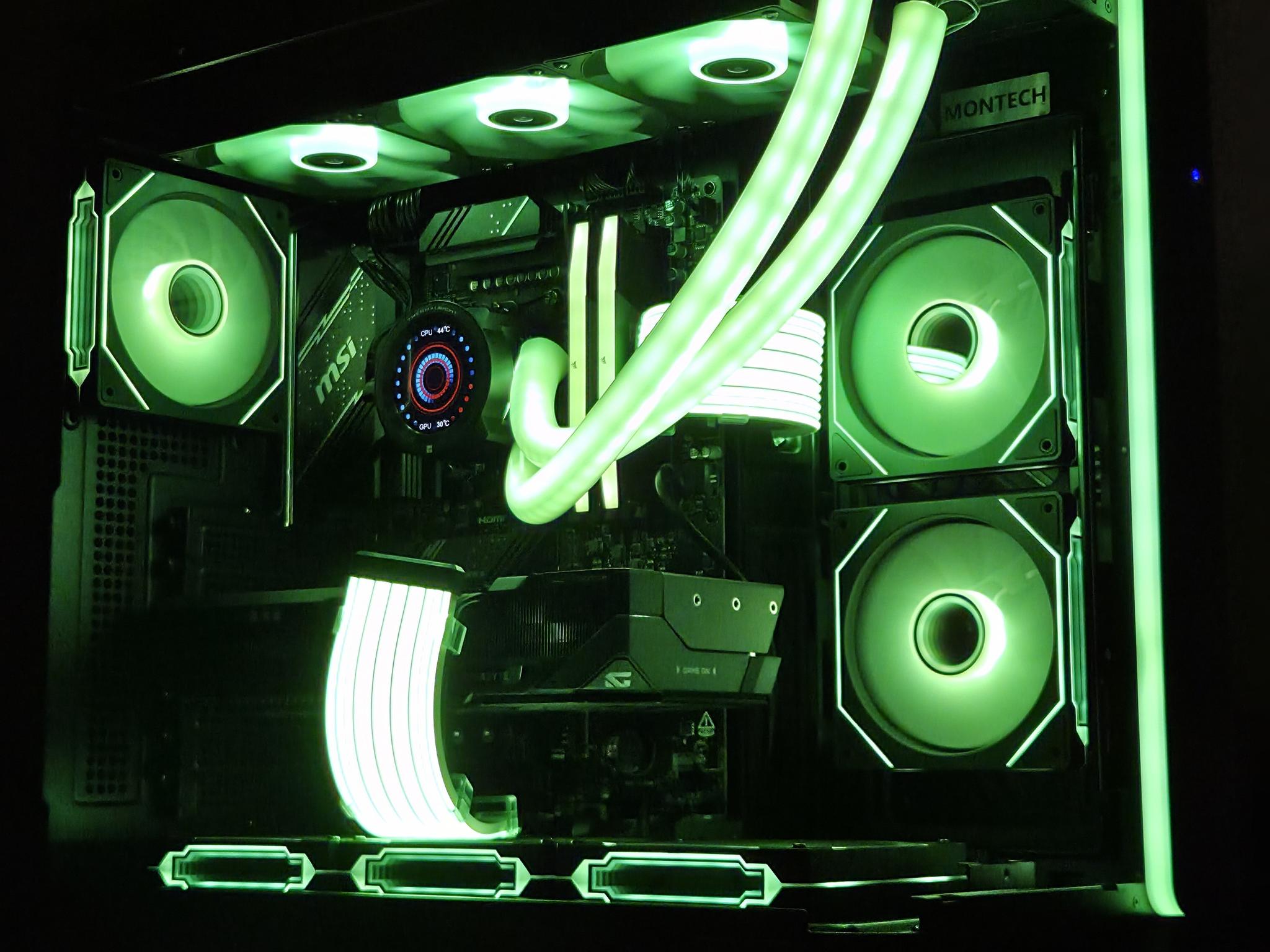 Blue Lighting!⚡| Ryzen 7 7800X3D | RX 9070 XT 16GB | 32GB DDR5 | 2TB NVMe | LCD Display!