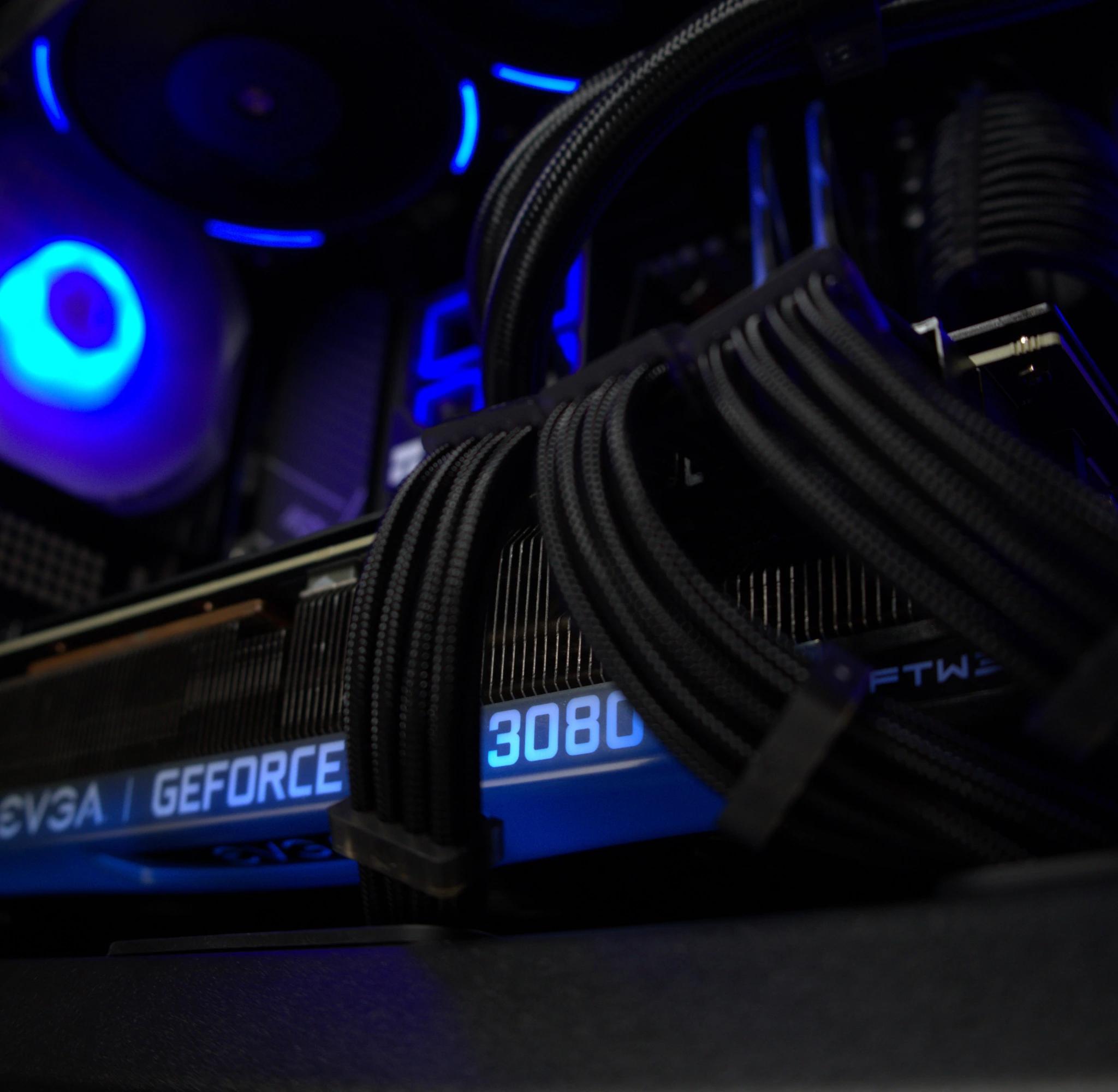 🔵BIG BLUE🔵 Gaming PC | AMD Ryzen 5 7600 | 32GB DDR5 | RTX 3080 | 1TB SSD | Win11 Home | Wi-Fi