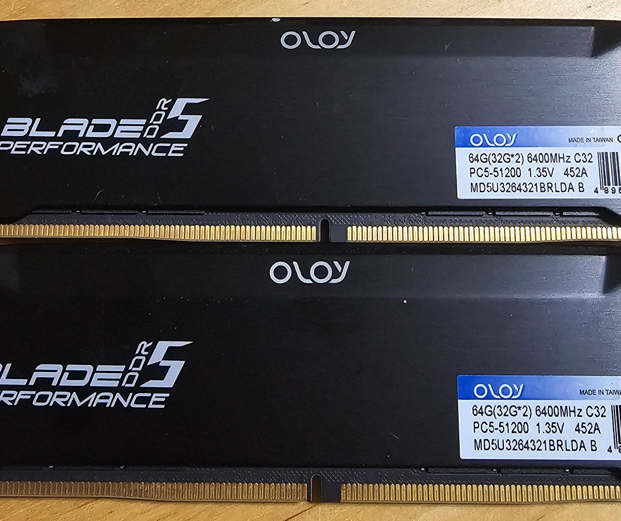 Oloy blade performance 64gb ddr5
