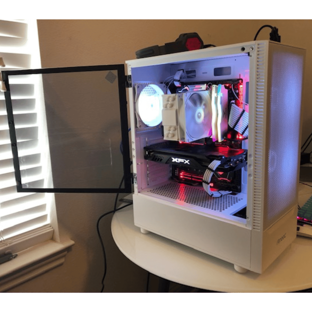 Budget 1080p all games White RGB PC | i3 8100 | rx 480 | 16gb ram | 1TB ssd