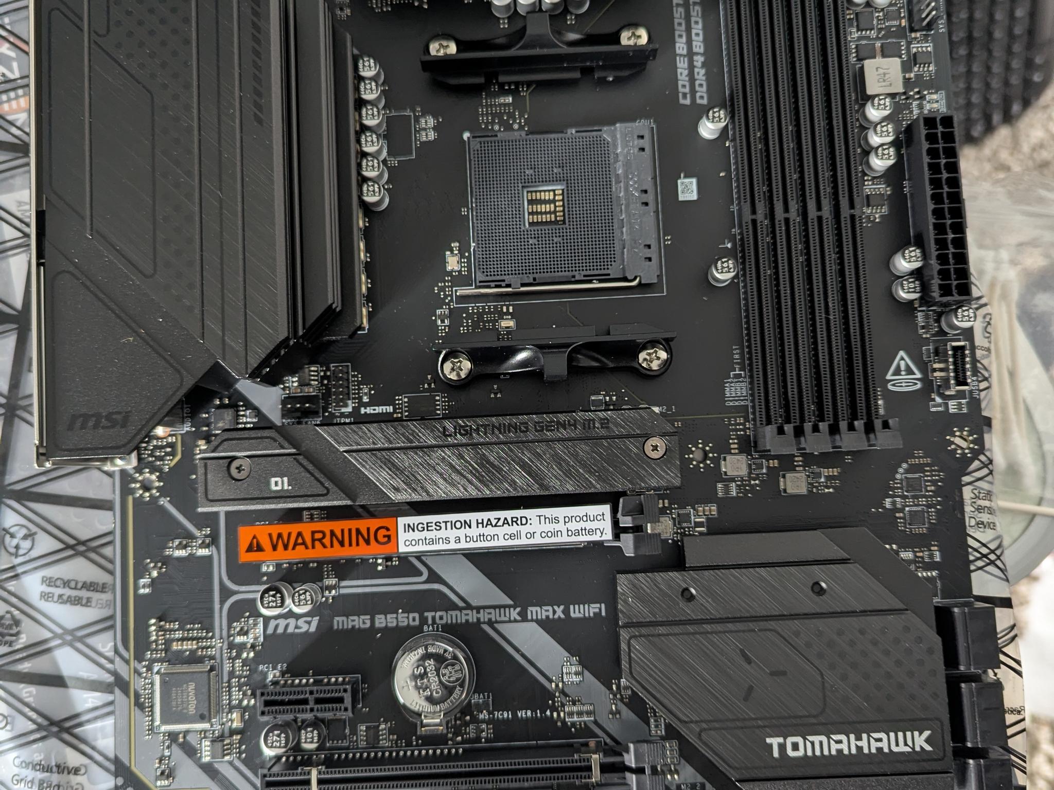 MSI B550 MAG Tomahawk Max WiFi AMD AM4 ATX Motherboard ** READ DESCRIPTION **