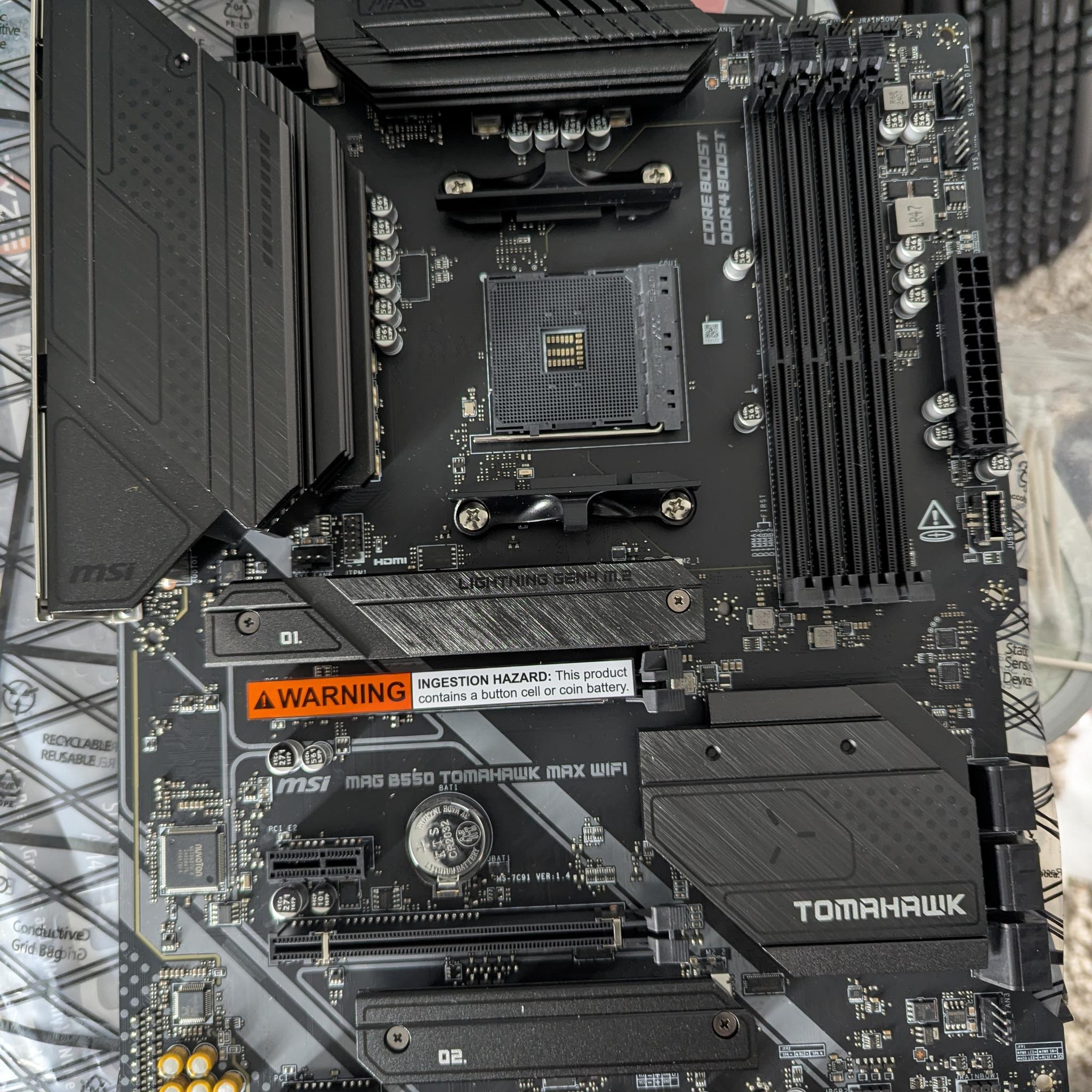 MSI B550 MAG Tomahawk Max WiFi AMD AM4 ATX Motherboard ** READ DESCRIPTION **