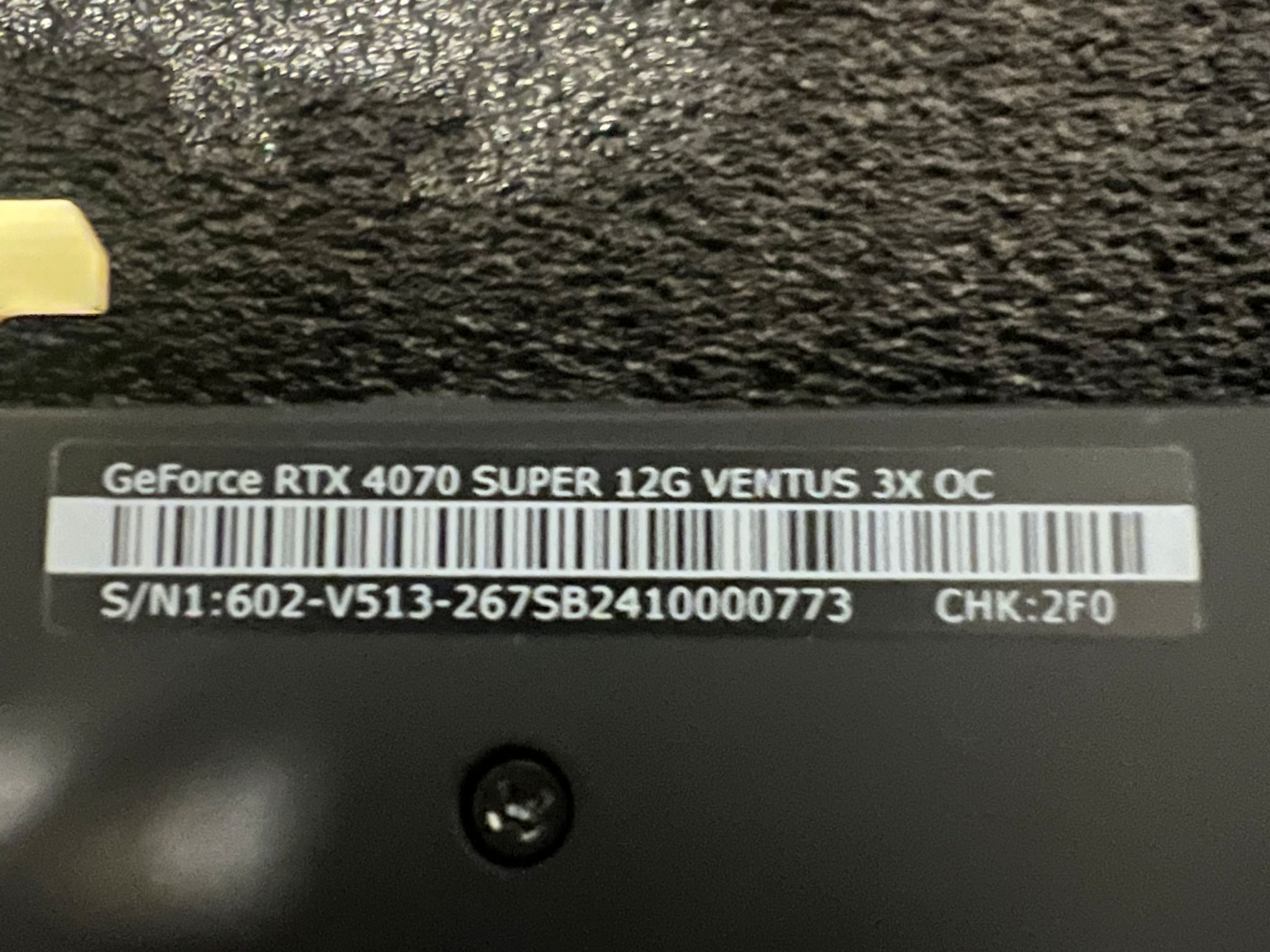 MSI Ventus 3X OC GeForce RTX 4070 Super 12GB - Graphics Card