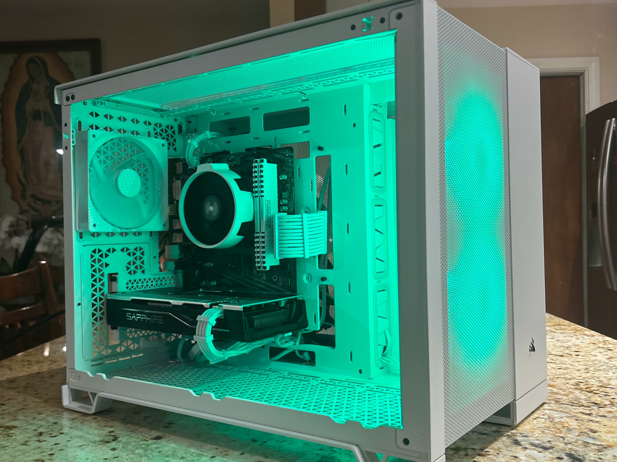 White Budget Gaming PC | RX 580 8GB | RYZEN 5 3600 | 16GB RAM | 500GB SSD| WIN 11 PRO