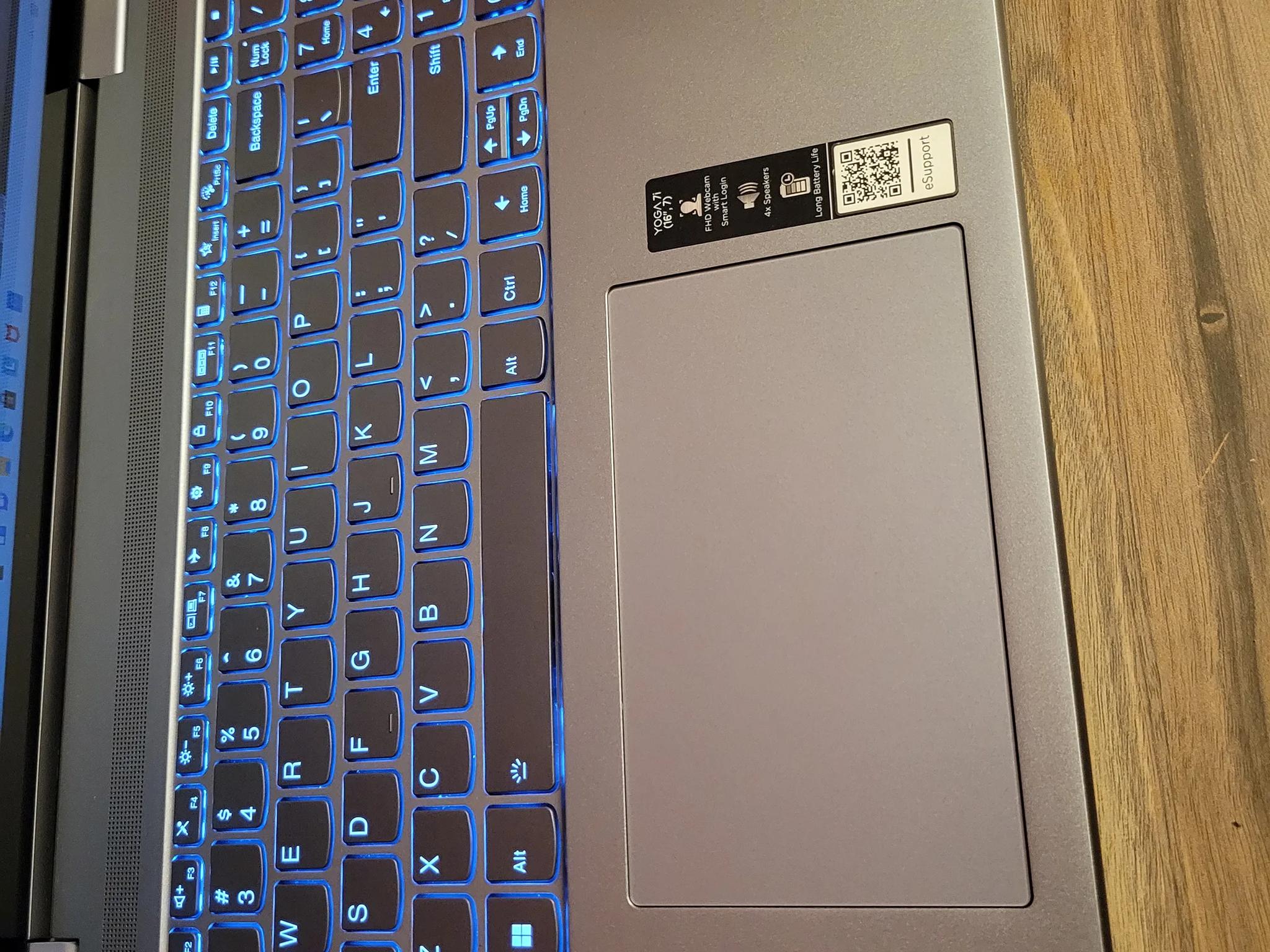 Lenovo Yoga 7i Touch Screen Laptop - 12th Gen Evo i7 - 16" 2k - Model 16IAP7