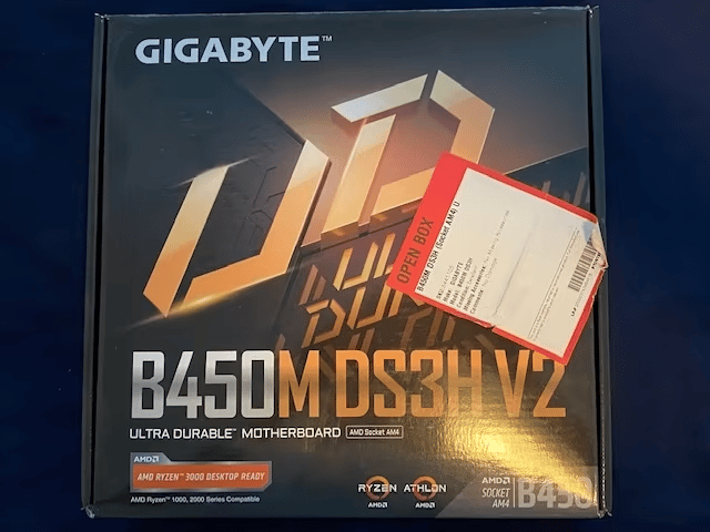 Opened but unused Gigabyte B450M DS3H V2 Motherboard