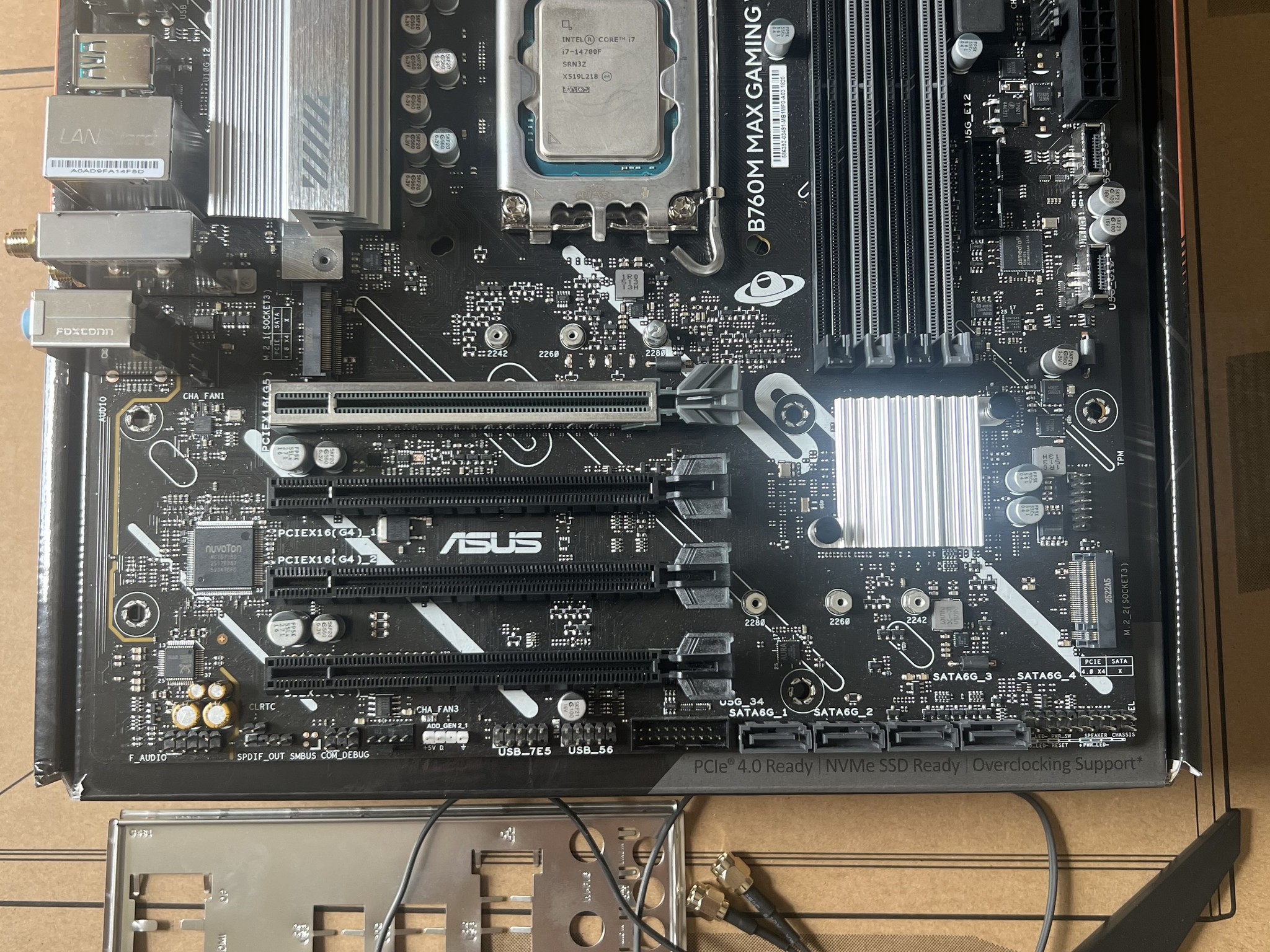 Intel i7 14700f and MSI B760m Max Gaming WiFi motherboard (DDR5)