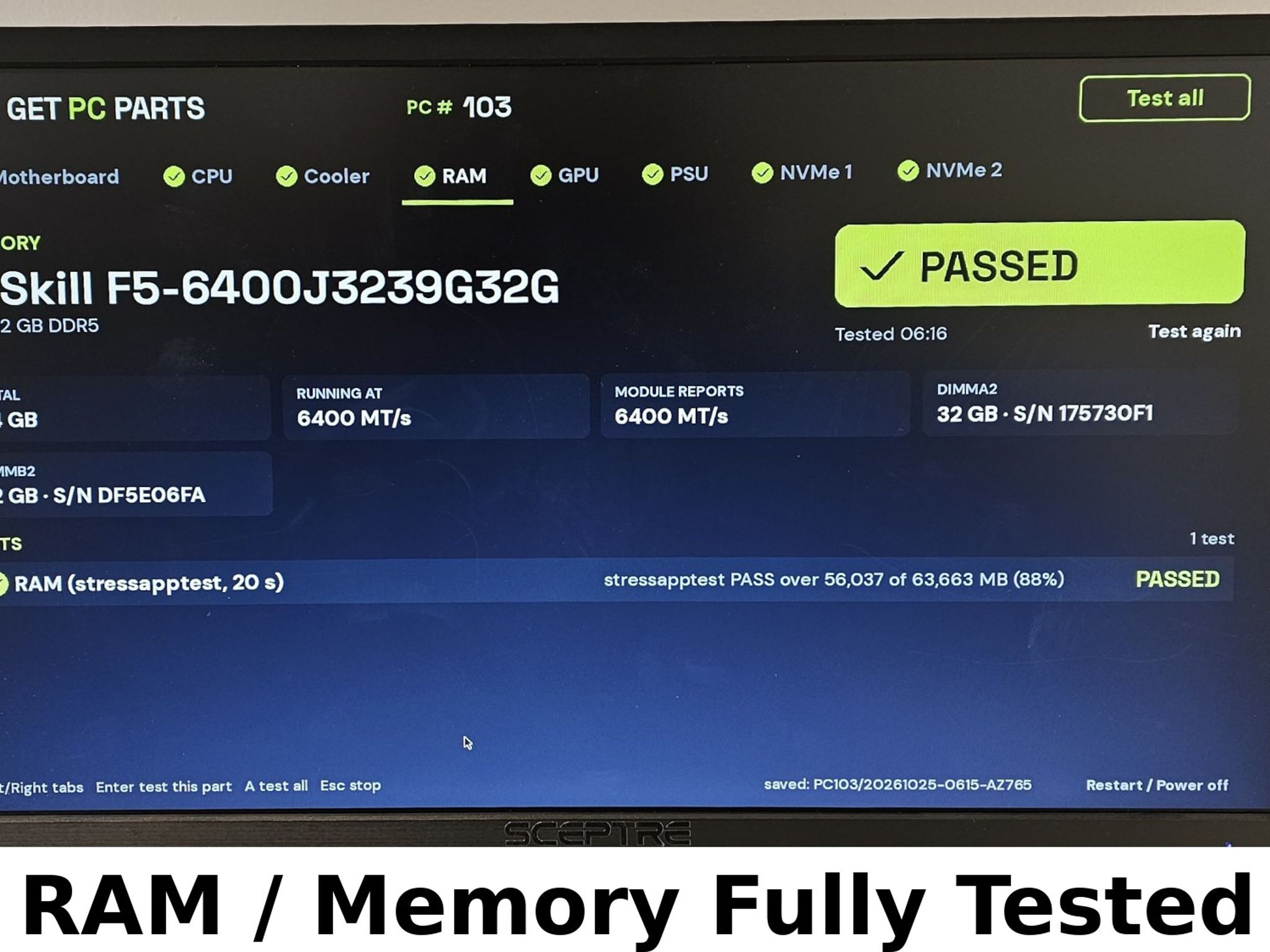 64GB DDR5 (2x32GB) CL32 6400MT/s G.Skill Trident Z5 RGB