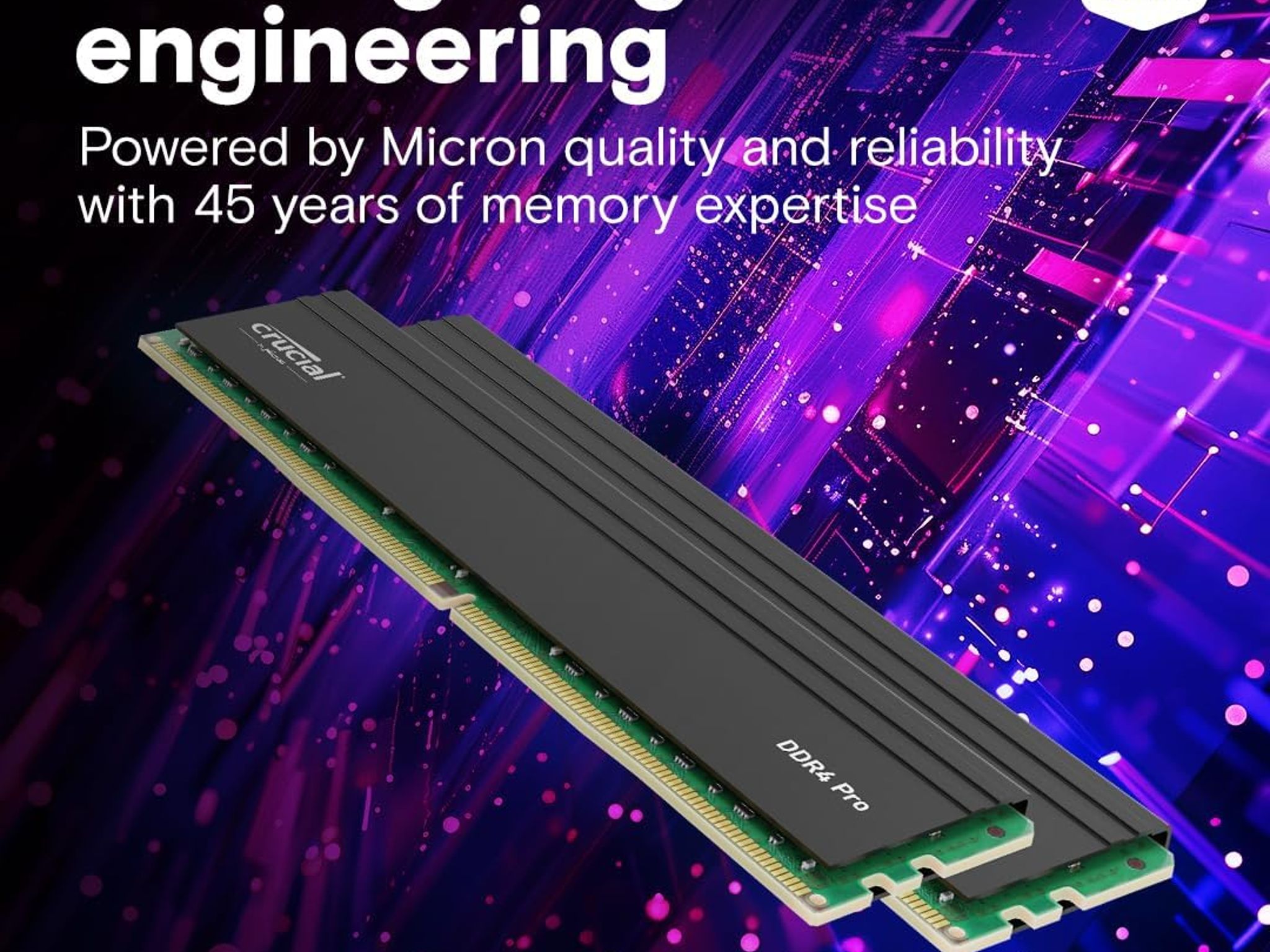 Crucial Pro 32GB DDR4 RAM Kit (2x16GB) High-Performance 3200MHz CL22