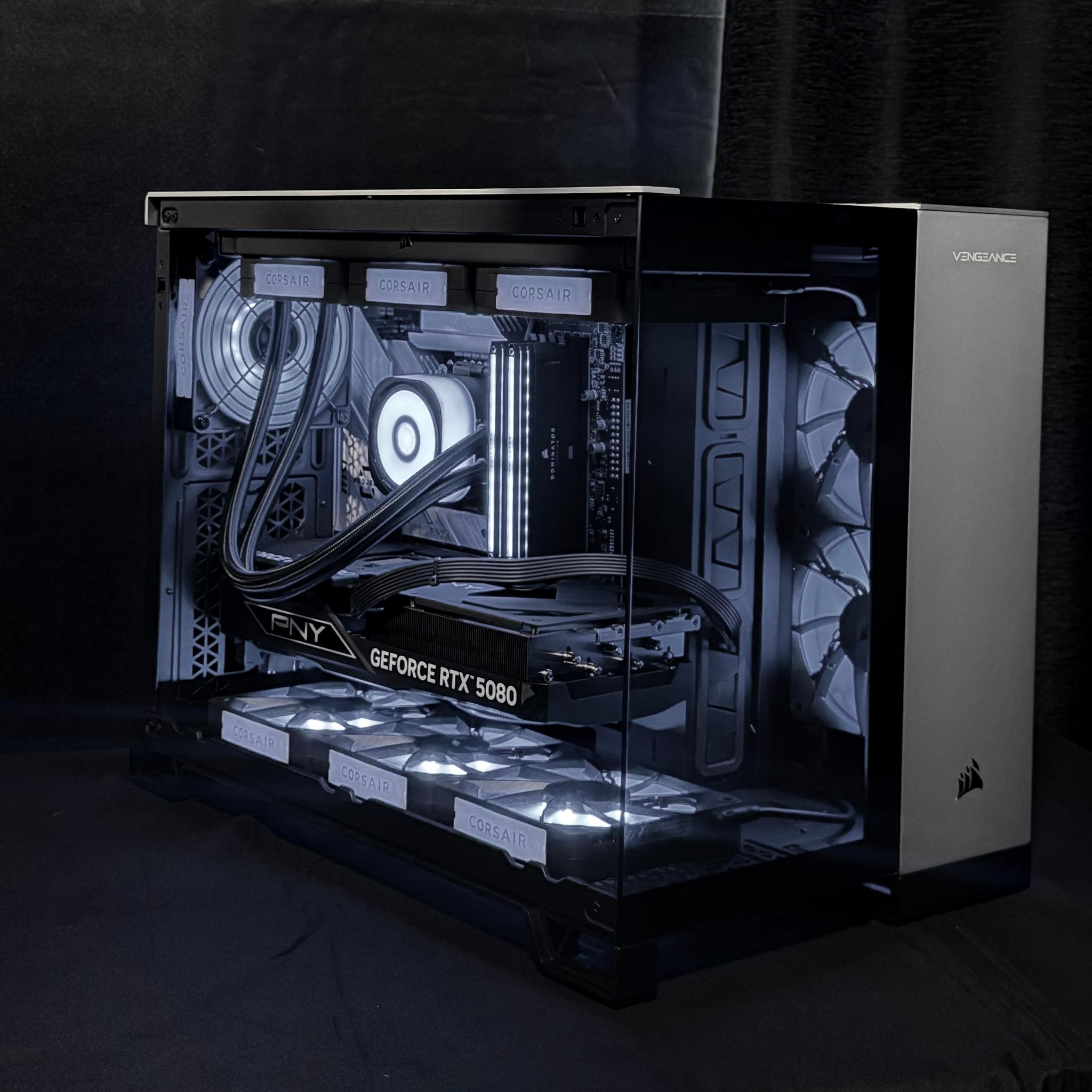 ⚫️💎Corsair vengeance 4K RTX 5080 ⚫️💎 i9-14900KF⚫️💎 W11 pro ⚫️💎 32gb Ram ⚫️💎2Tb storage