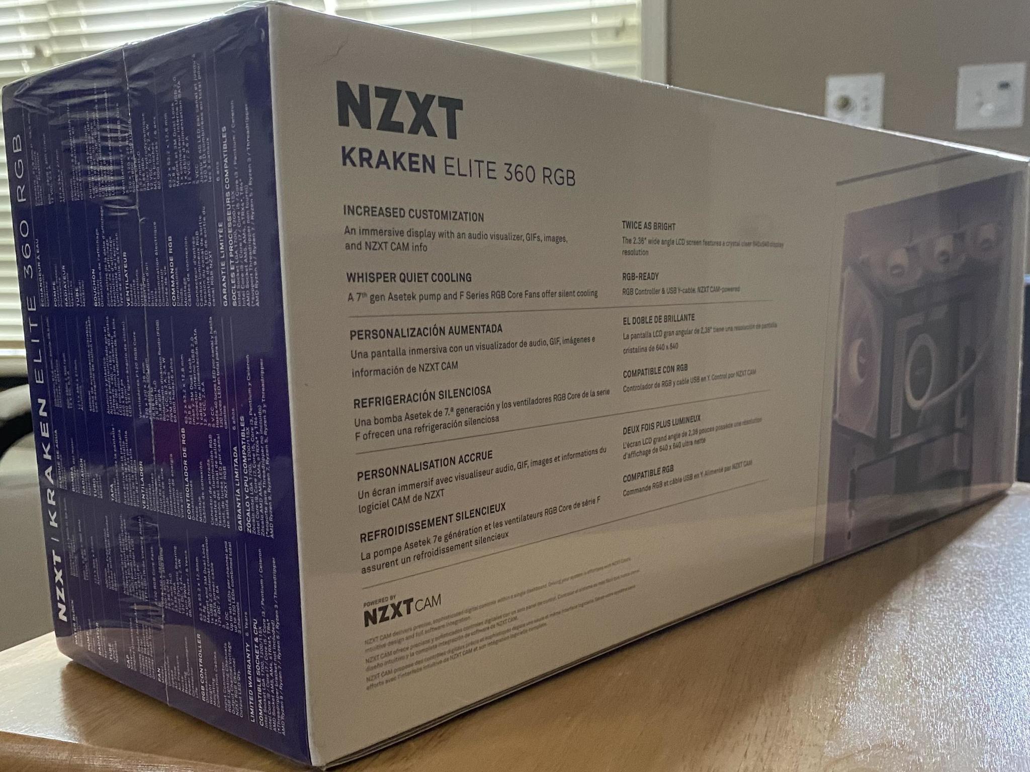NZXT KRAKEN ELITE 360 RGB WHITE BRAND NEW