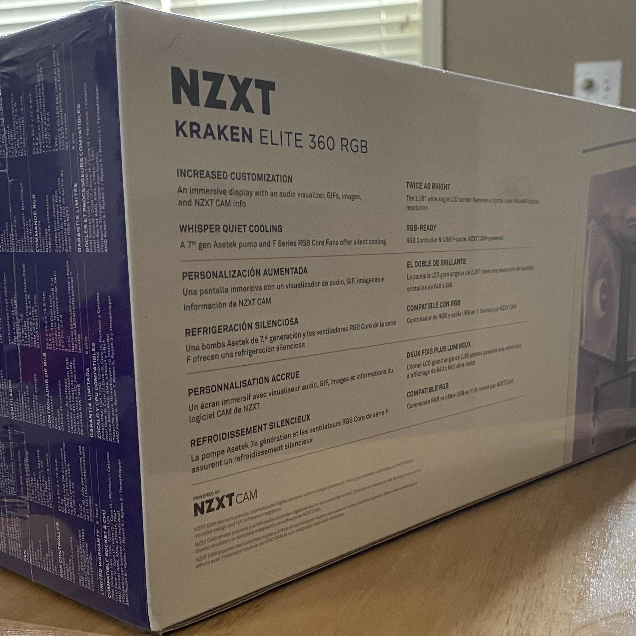 NZXT KRAKEN ELITE 360 RGB WHITE BRAND NEW