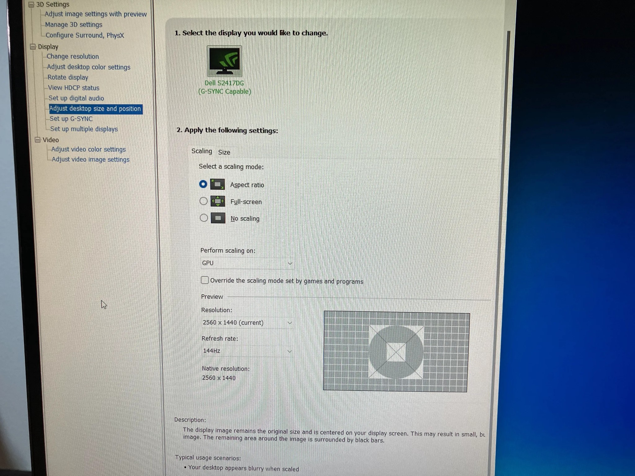 Dell S2417DG - 24" 1440p 144Hz Gaming Monitor
